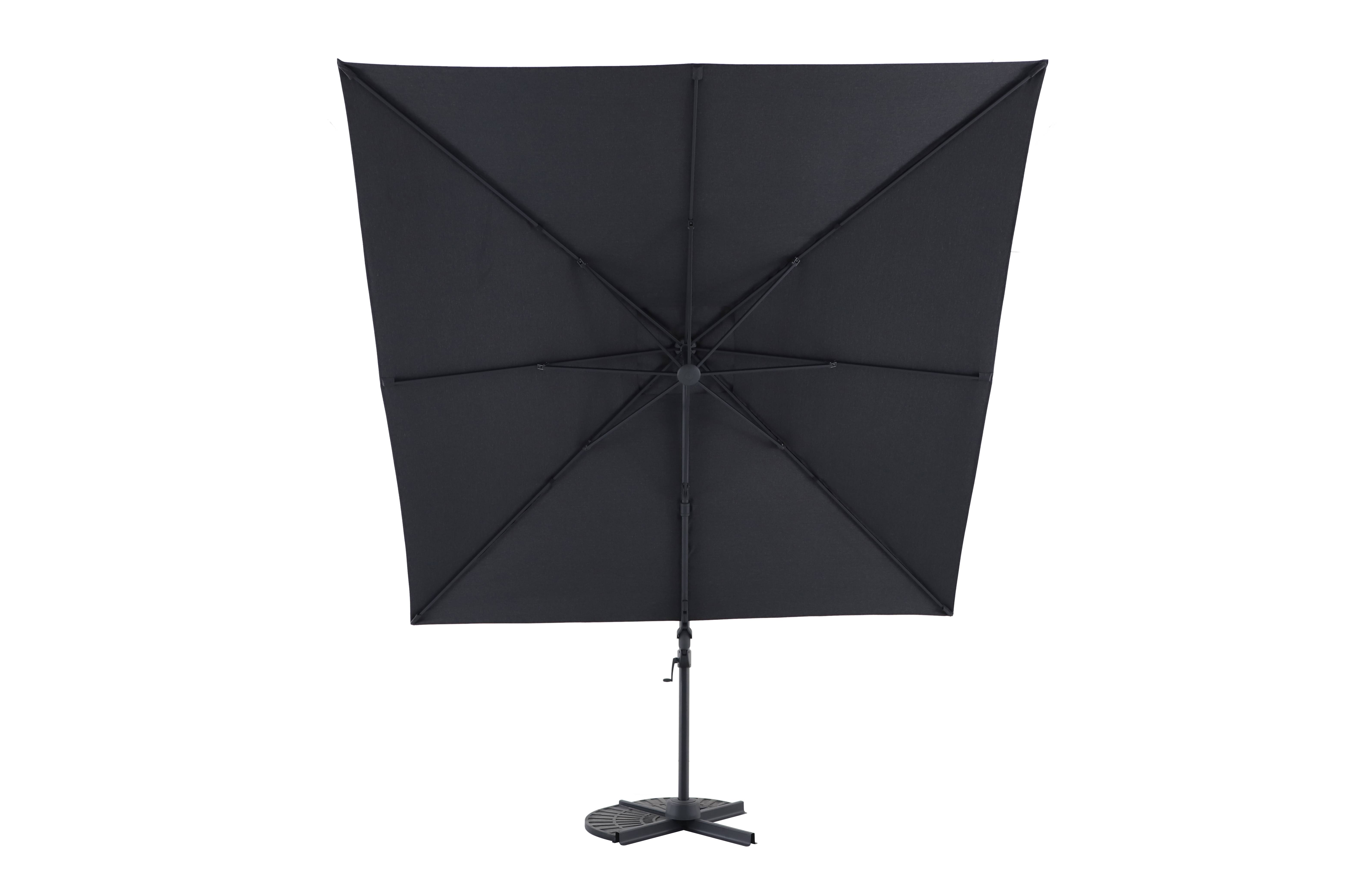 Ecloz - Parasol déporté inclinable carré polyester 3x3M 220g/m² anthracite Eren ECLOZ - Imagen 4