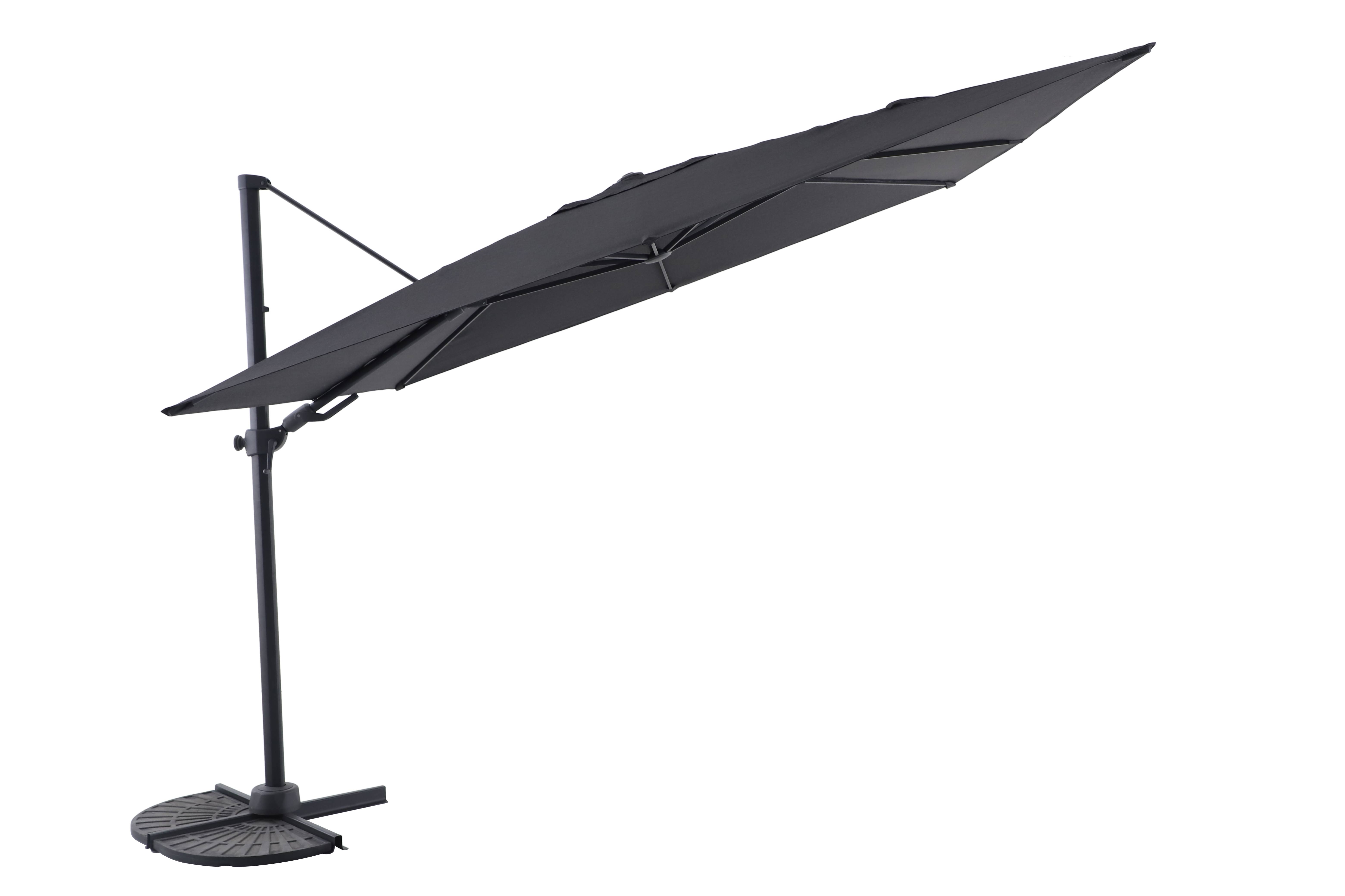 Ecloz - Parasol déporté inclinable carré polyester 3x3M 220g/m² anthracite Eren ECLOZ - Imagen 3
