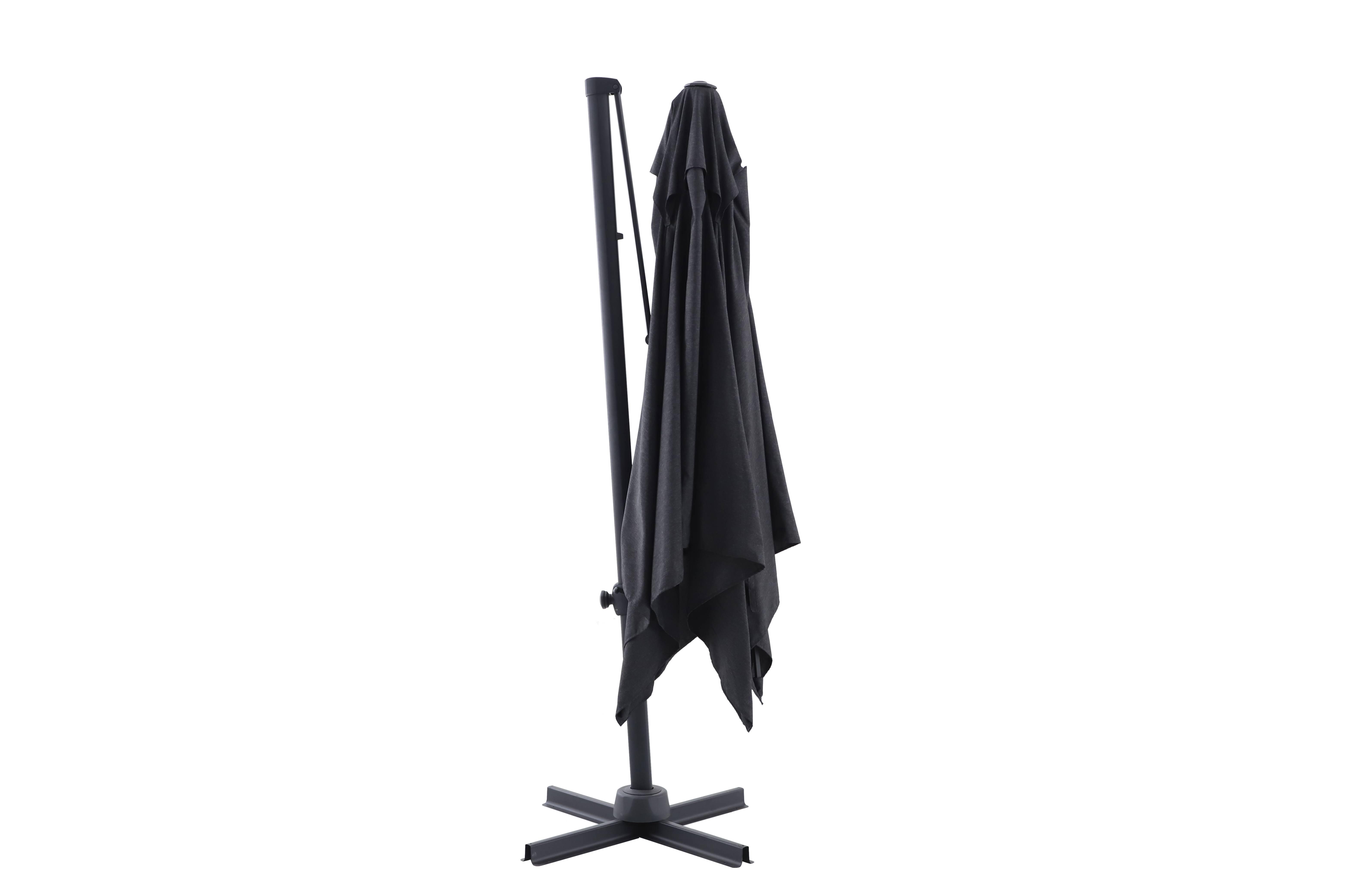 Ecloz - Parasol déporté inclinable carré polyester 3x3M 220g/m² anthracite Eren ECLOZ - Imagen 5