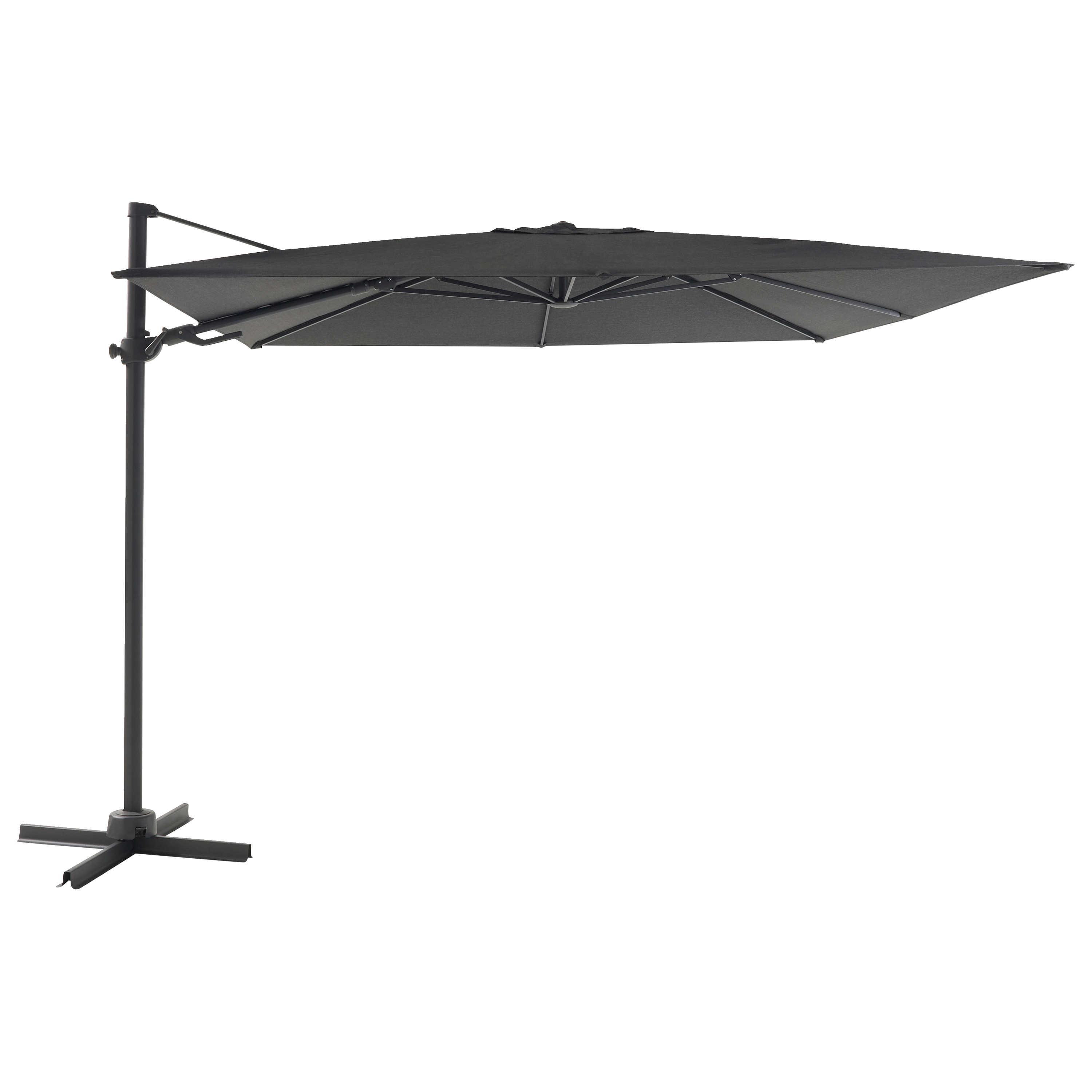 Ecloz - Parasol déporté inclinable carré polyester 3x3M 220g/m² anthracite Eren ECLOZ - Imagen 7