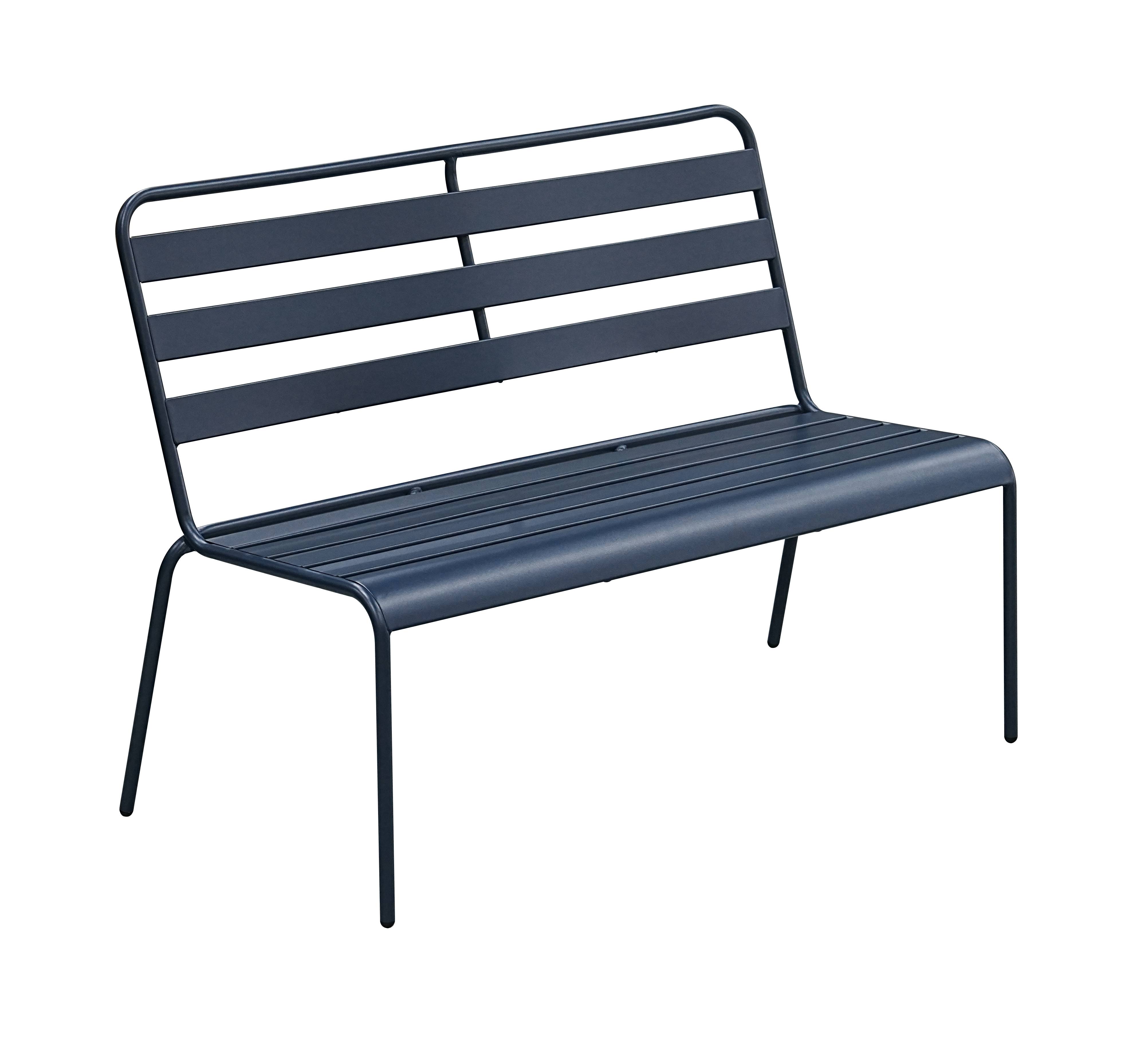 Ecloz - Banc de jardin acier 2 places anthracite Fanny ECLOZ - Image 1