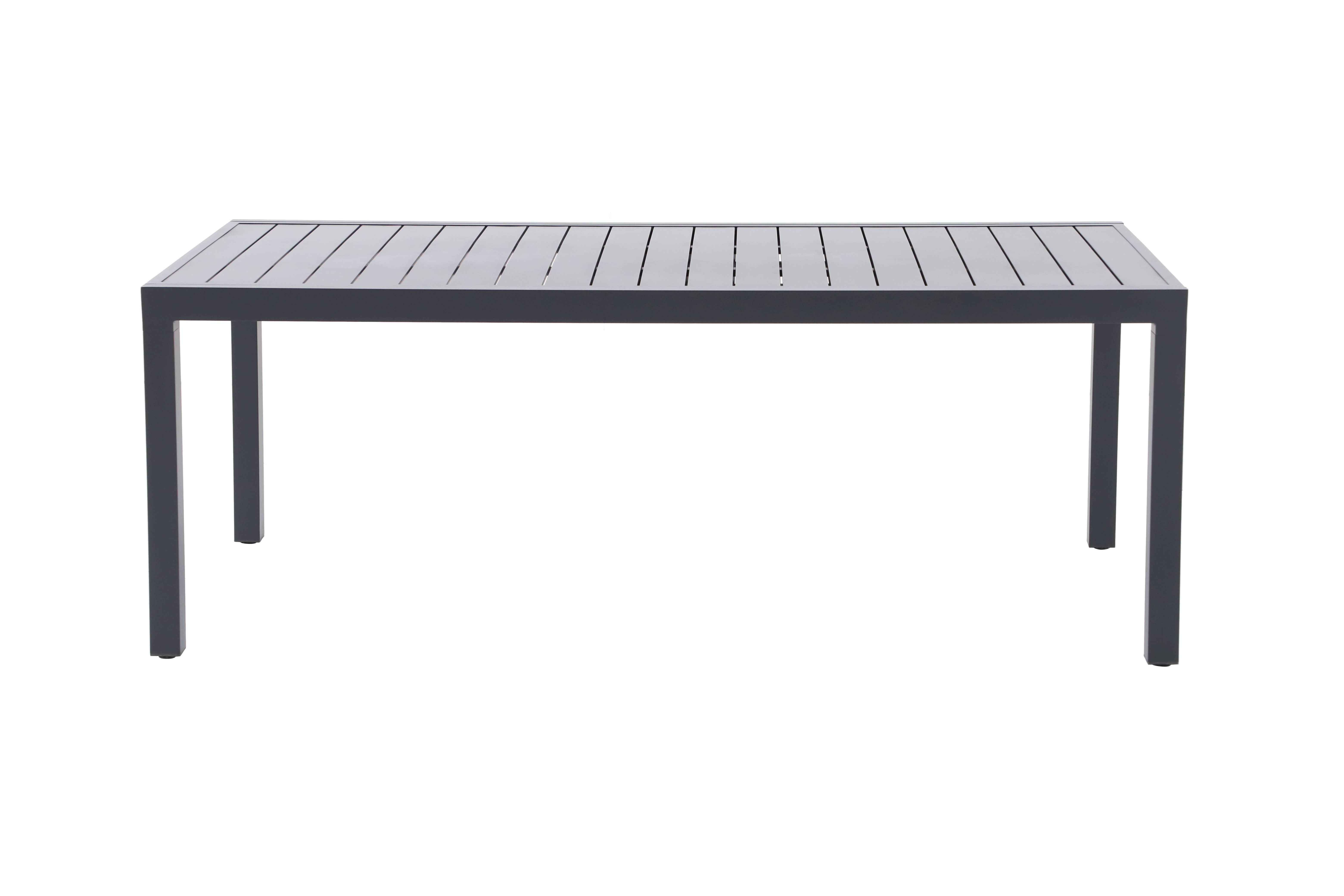 Ecloz - Table de jardin rectangulaire extensible aluminium 8/12 personnes anthracite Folco ECLOZ