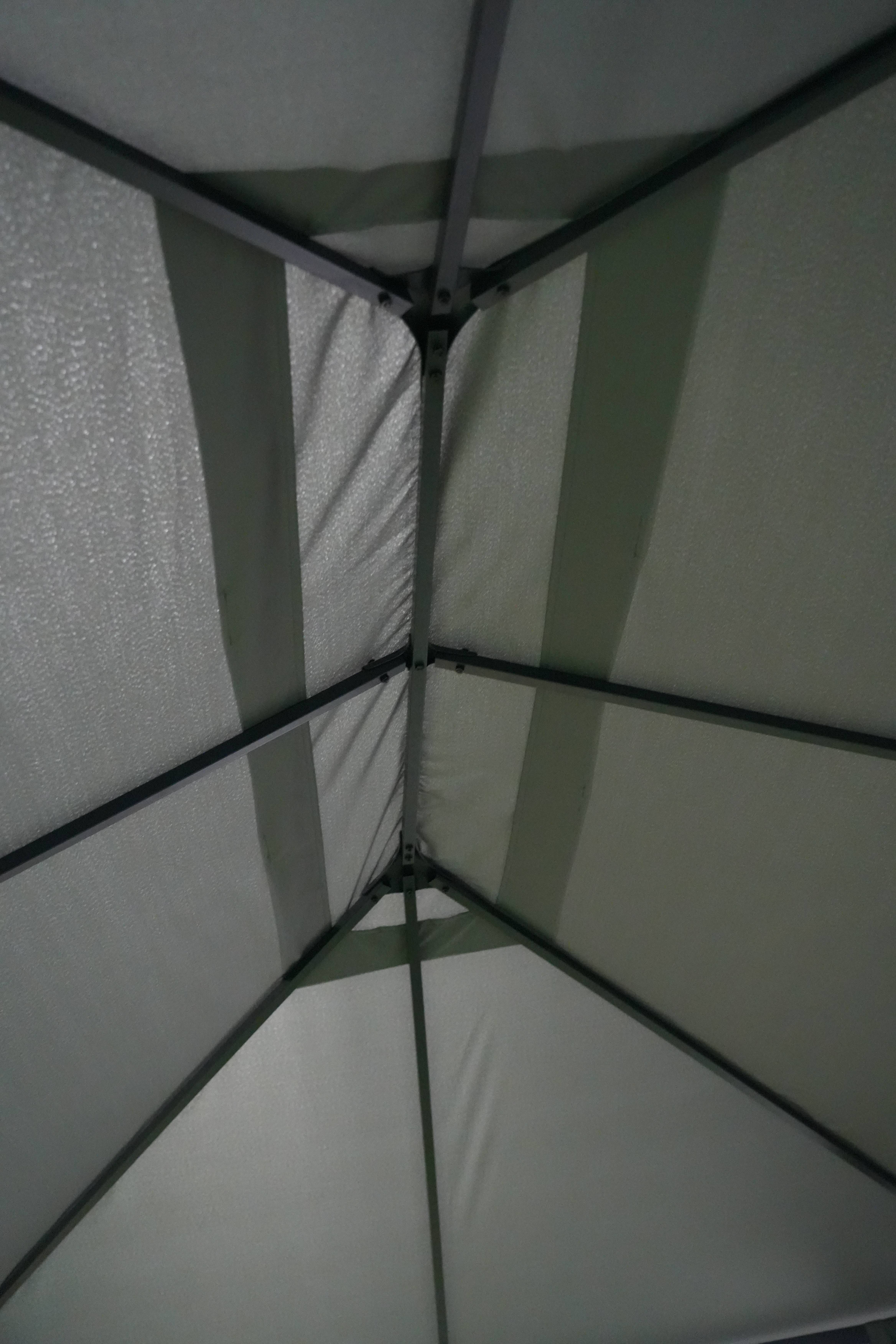 Ecloz - Tonnelle rideau acier et polyester 3x4m anthracite ECLOZ - Imagen 3