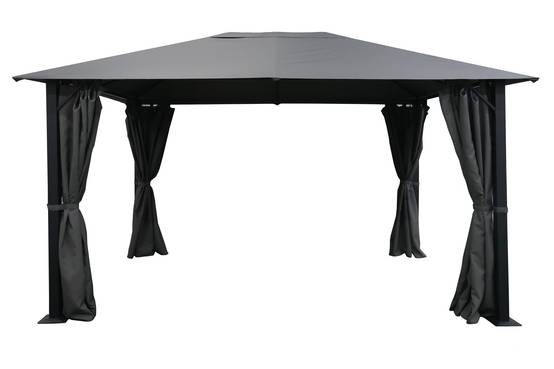 Ecloz - Tonnelle rideau acier et polyester 3x4m anthracite ECLOZ - Image 7