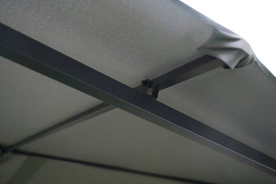 Ecloz - Tonnelle rideau acier et polyester 3x4m anthracite ECLOZ - Image 9