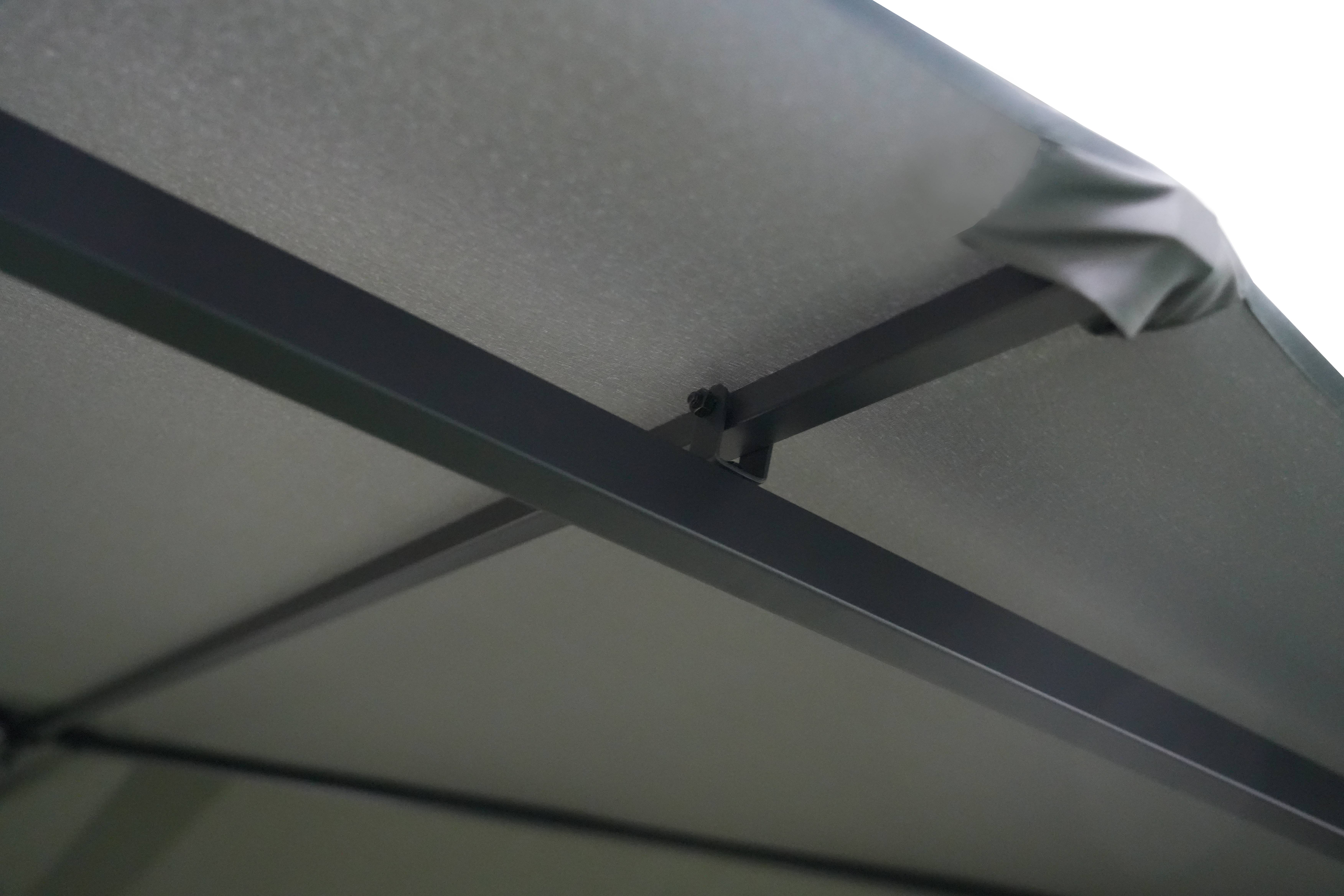 Ecloz - Tonnelle rideau acier et polyester 3x4m anthracite ECLOZ - Imagen 9