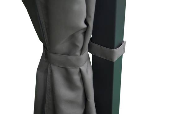 Ecloz - Tonnelle rideau acier et polyester 3x4m anthracite ECLOZ - Image 4