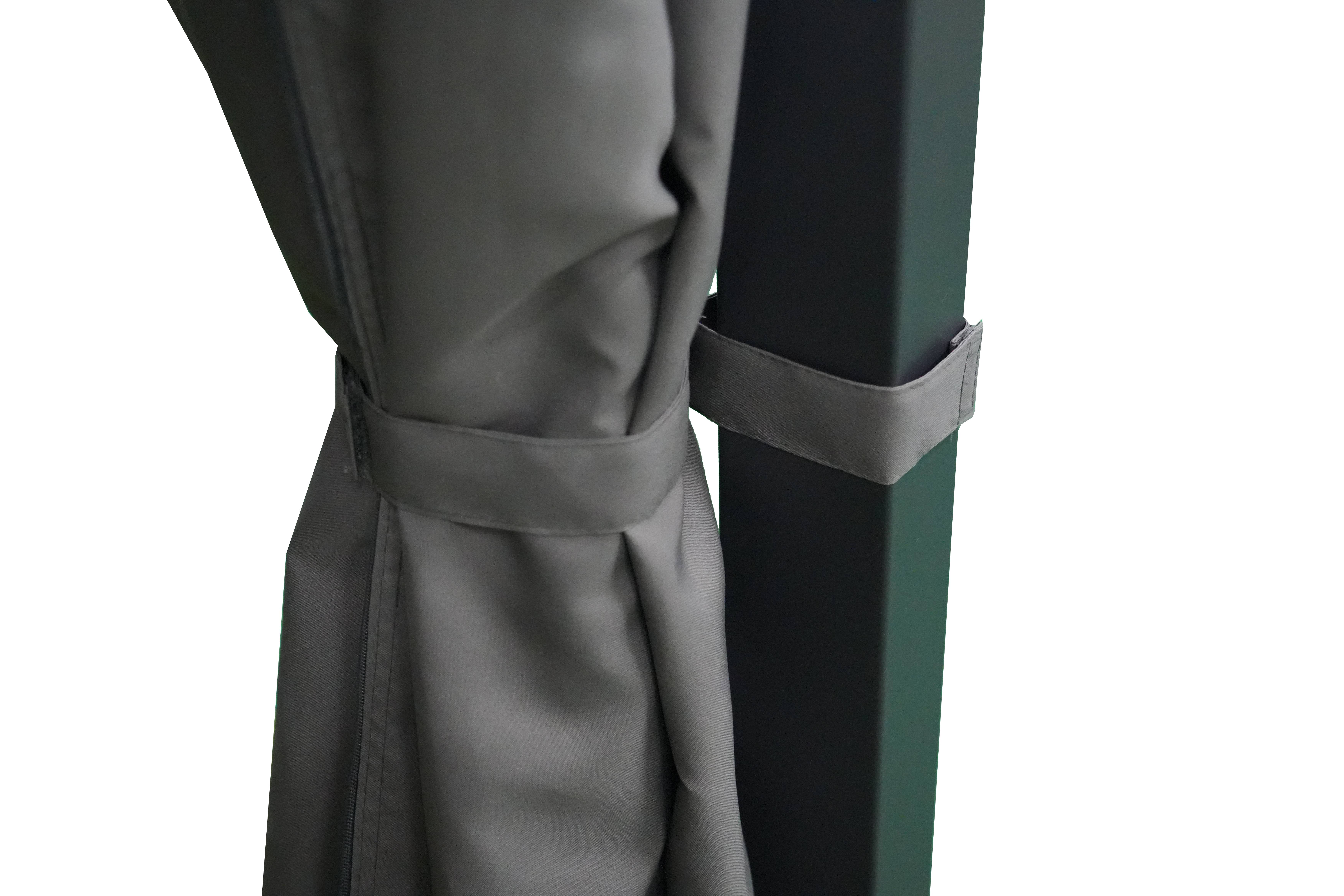 Ecloz - Tonnelle rideau acier et polyester 3x4m anthracite ECLOZ - Imagen 4