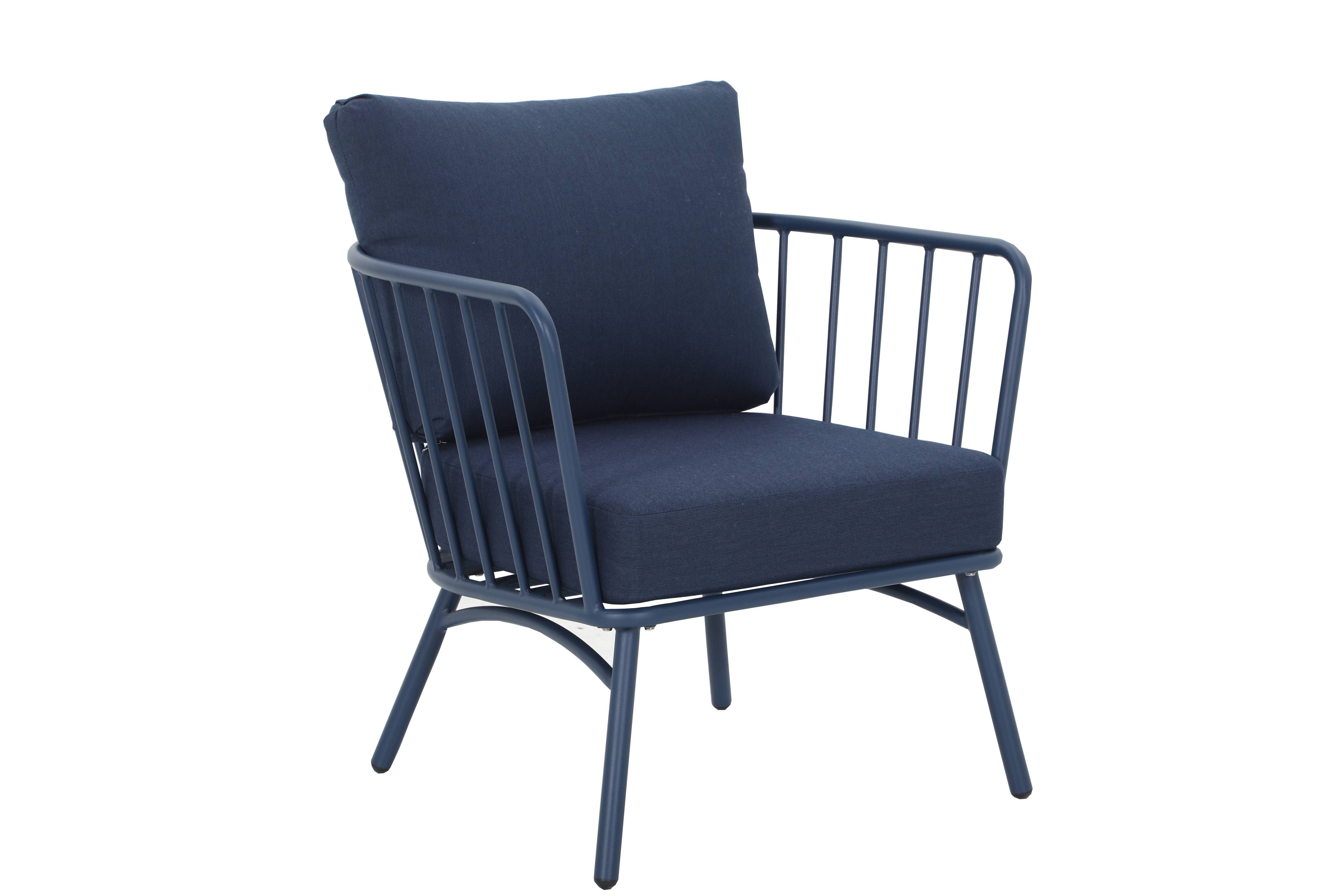 Ecloz - Salon de jardin détente acier 4 personnes bleu Freddy ECLOZ - Image 2