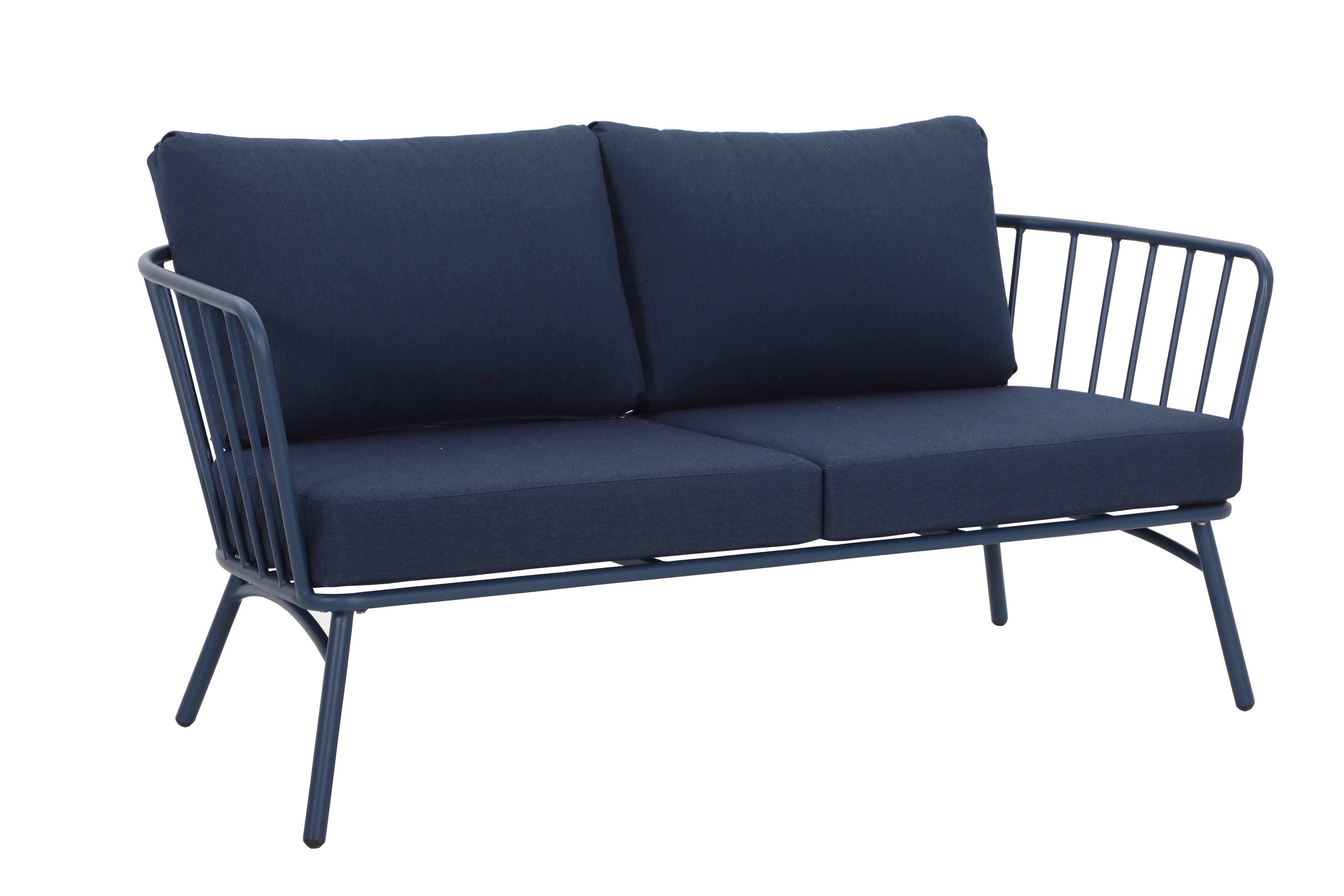 Ecloz - Salon de jardin détente acier 4 personnes bleu Freddy ECLOZ - Image 1