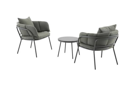 Ecloz - Salon de jardin détente acier polyester 2 personnes vert Flavien ECLOZ - Image 11