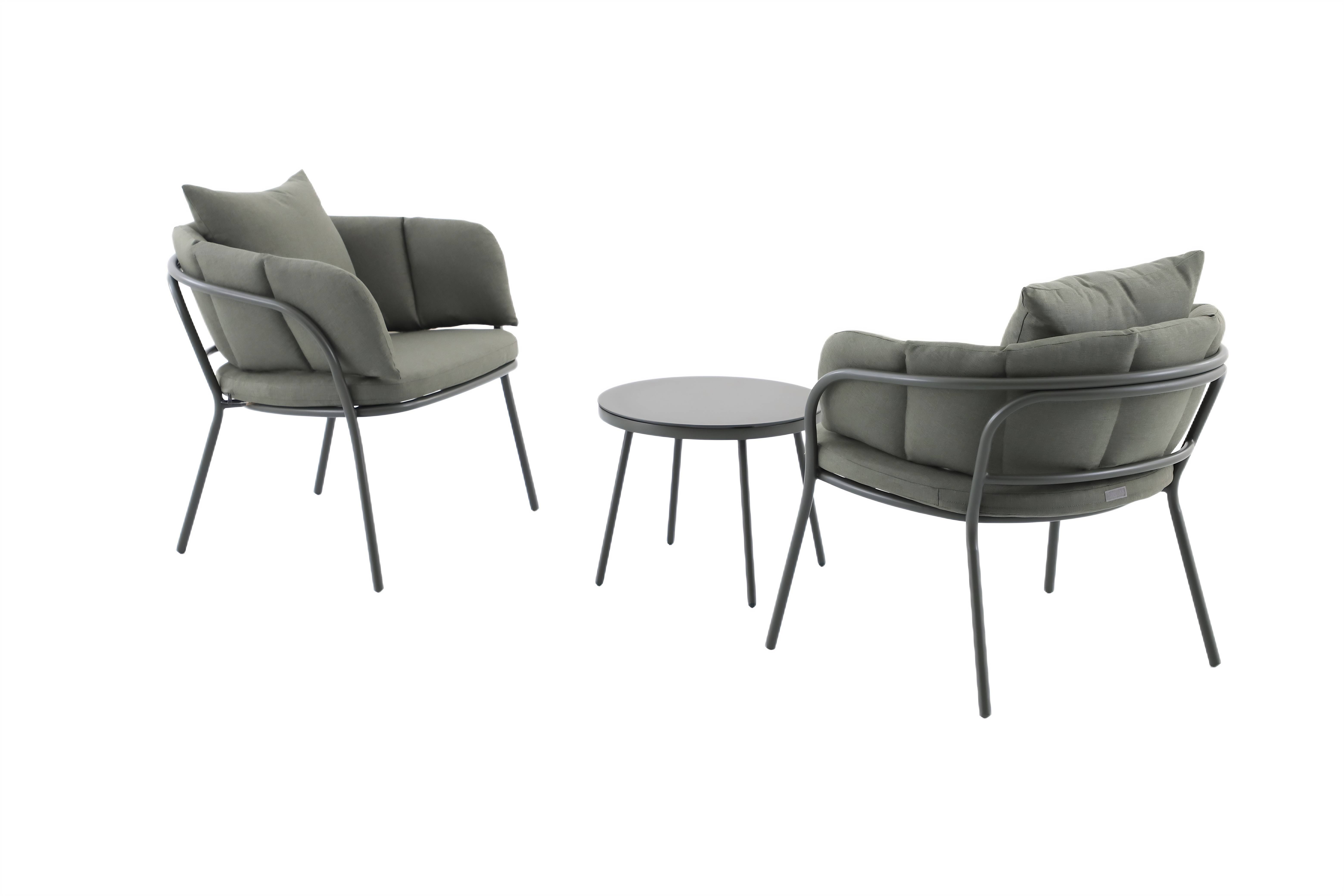 Ecloz - Salon de jardin détente acier polyester 2 personnes vert Flavien ECLOZ - Imagen 11