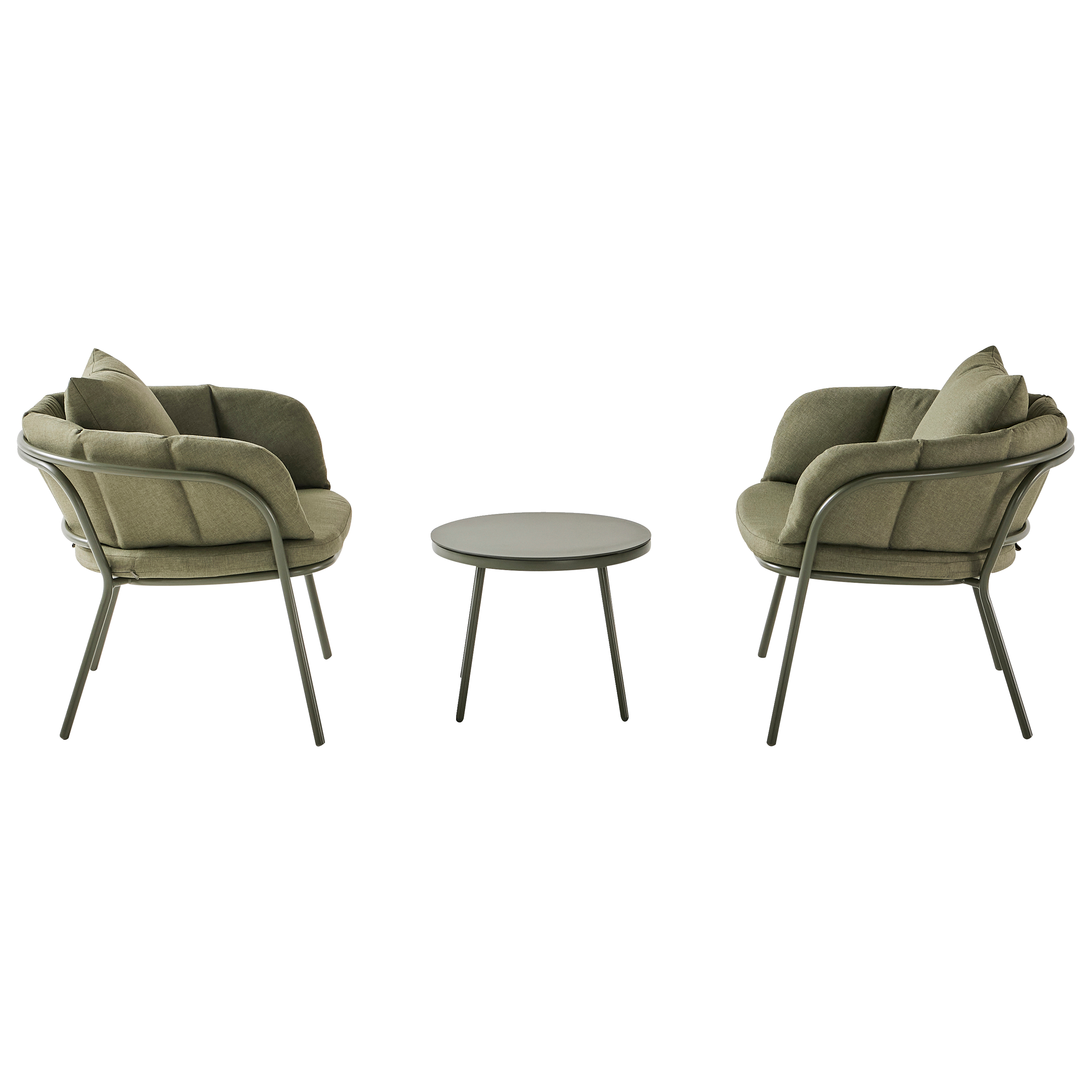 Ecloz - Salon de jardin détente acier polyester 2 personnes vert Flavien ECLOZ - Imagen 14