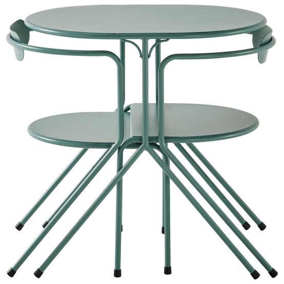 Ecloz - Salon de jardin balcon encastrable acier 2 personnes vert Floreal ECLOZ - Image 10