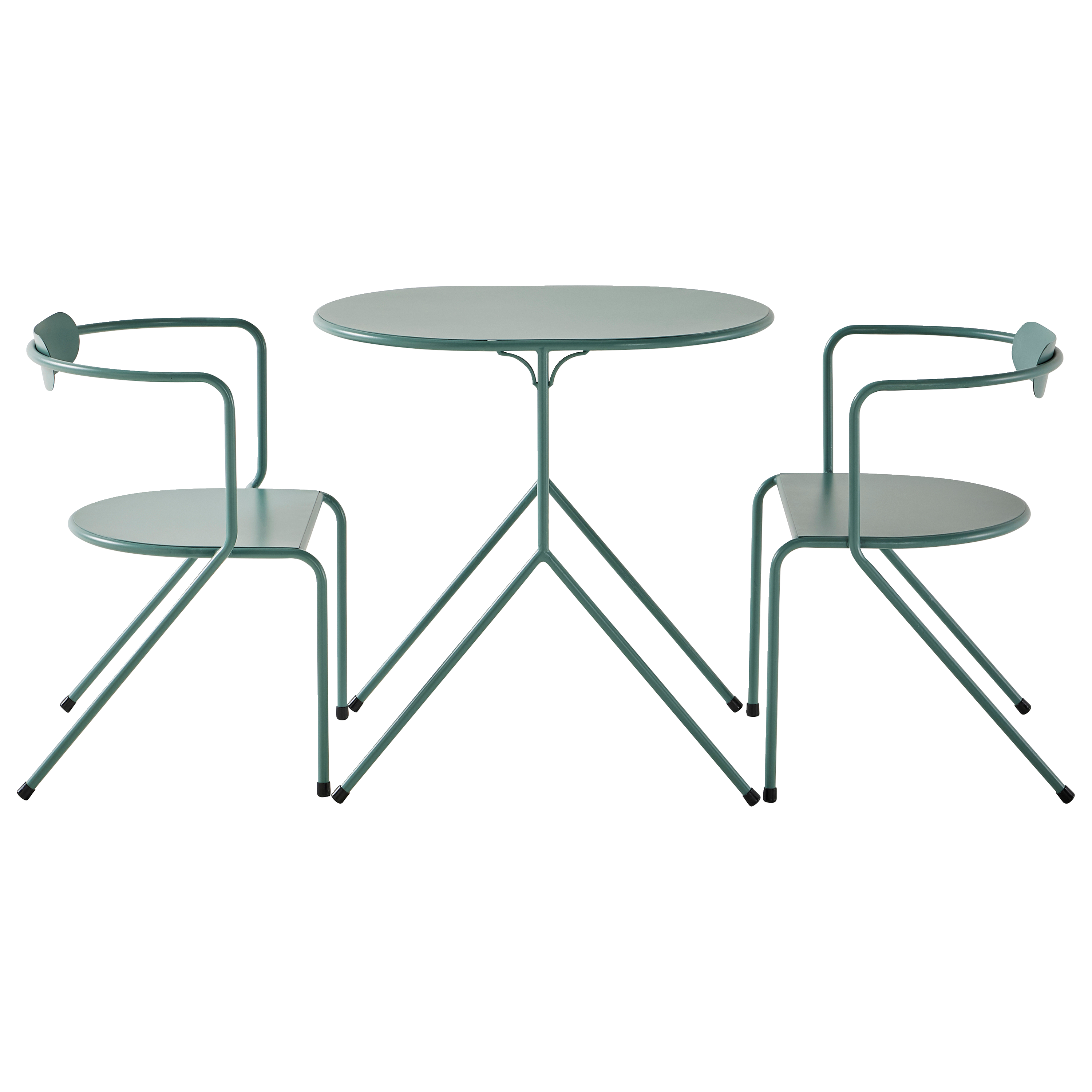 Ecloz - Salon de jardin balcon encastrable acier 2 personnes vert Floreal ECLOZ - Image 9