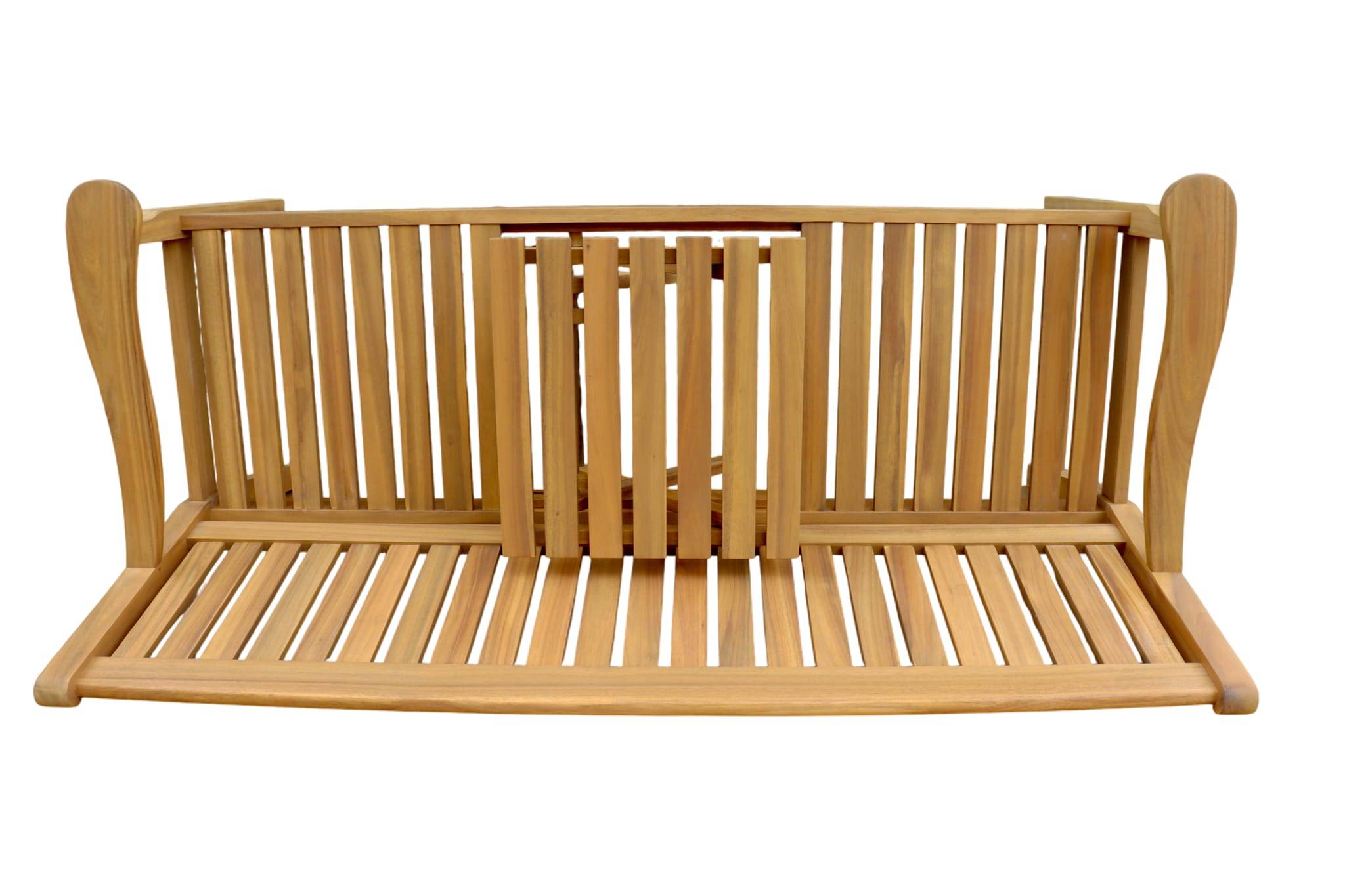 Ecloz - Banc de jardin bois avec tablette 3 personnes Fallone ECLOZ - Image 7