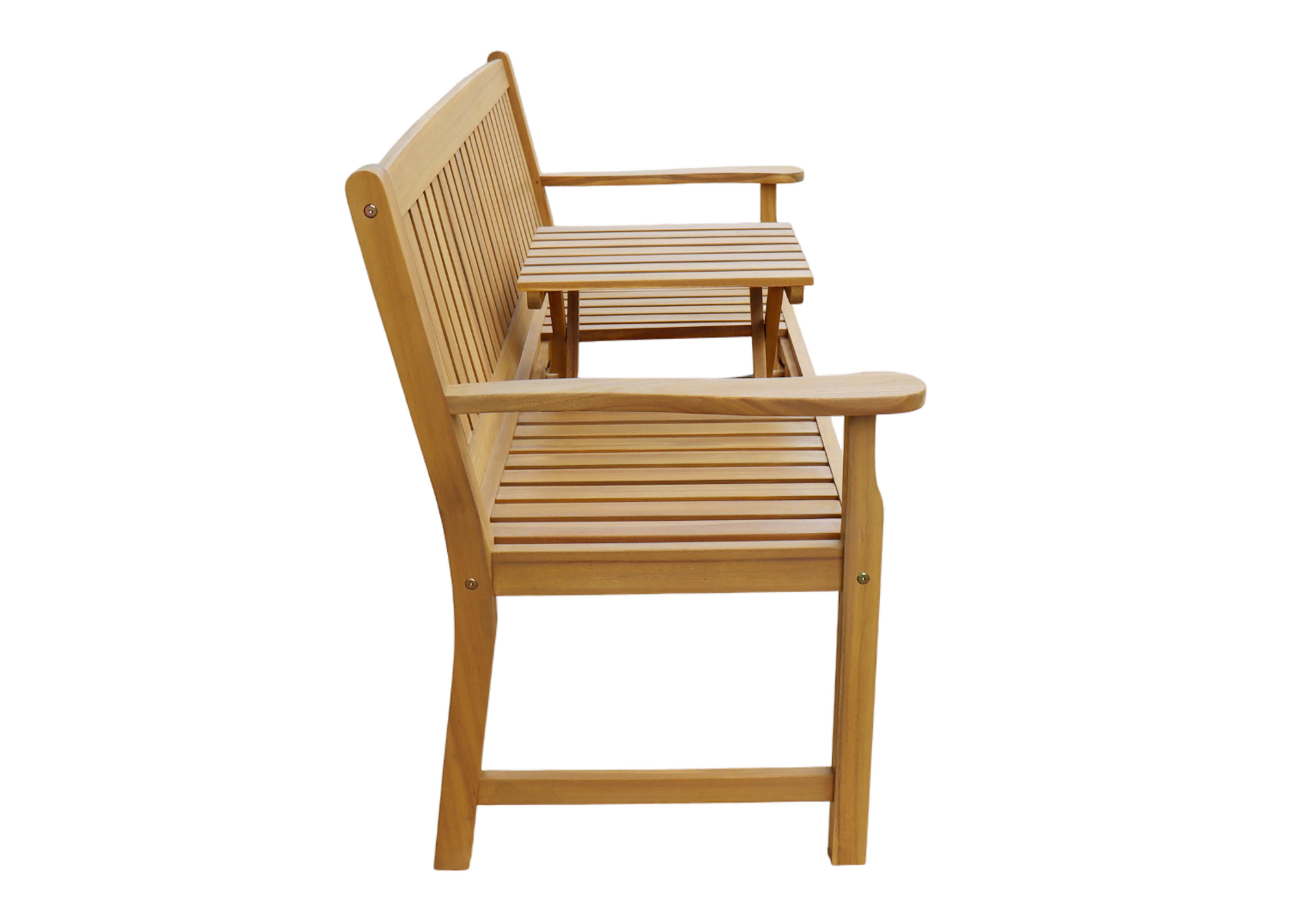 Ecloz - Banc de jardin bois avec tablette 3 personnes Fallone ECLOZ