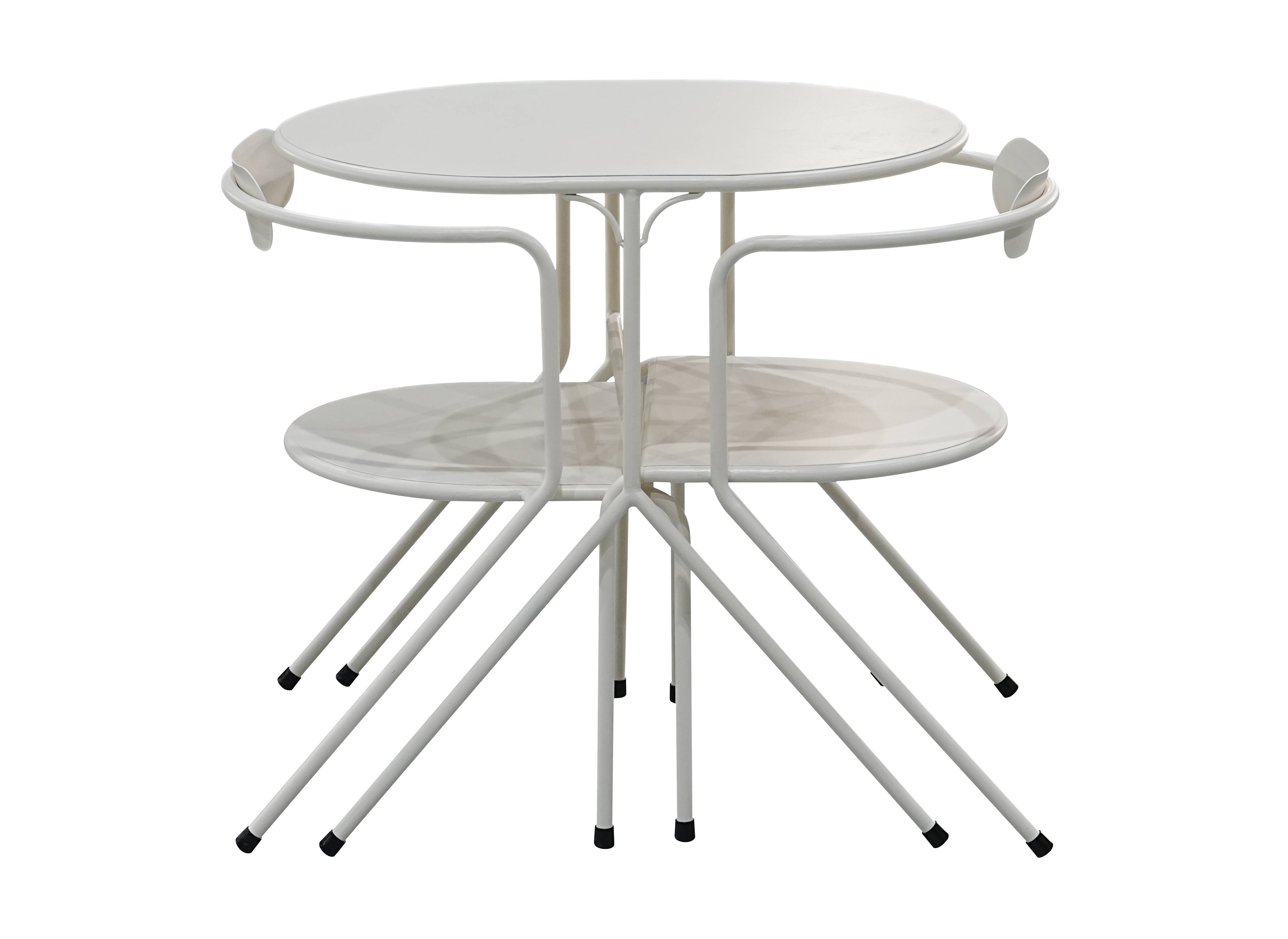 Ecloz - Salon de jardin balcon encastrable acier 2 personnes sable Floreal ECLOZ - Image 1