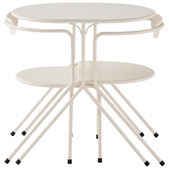 Ecloz - Salon de jardin balcon encastrable acier 2 personnes sable Floreal ECLOZ - Image 10