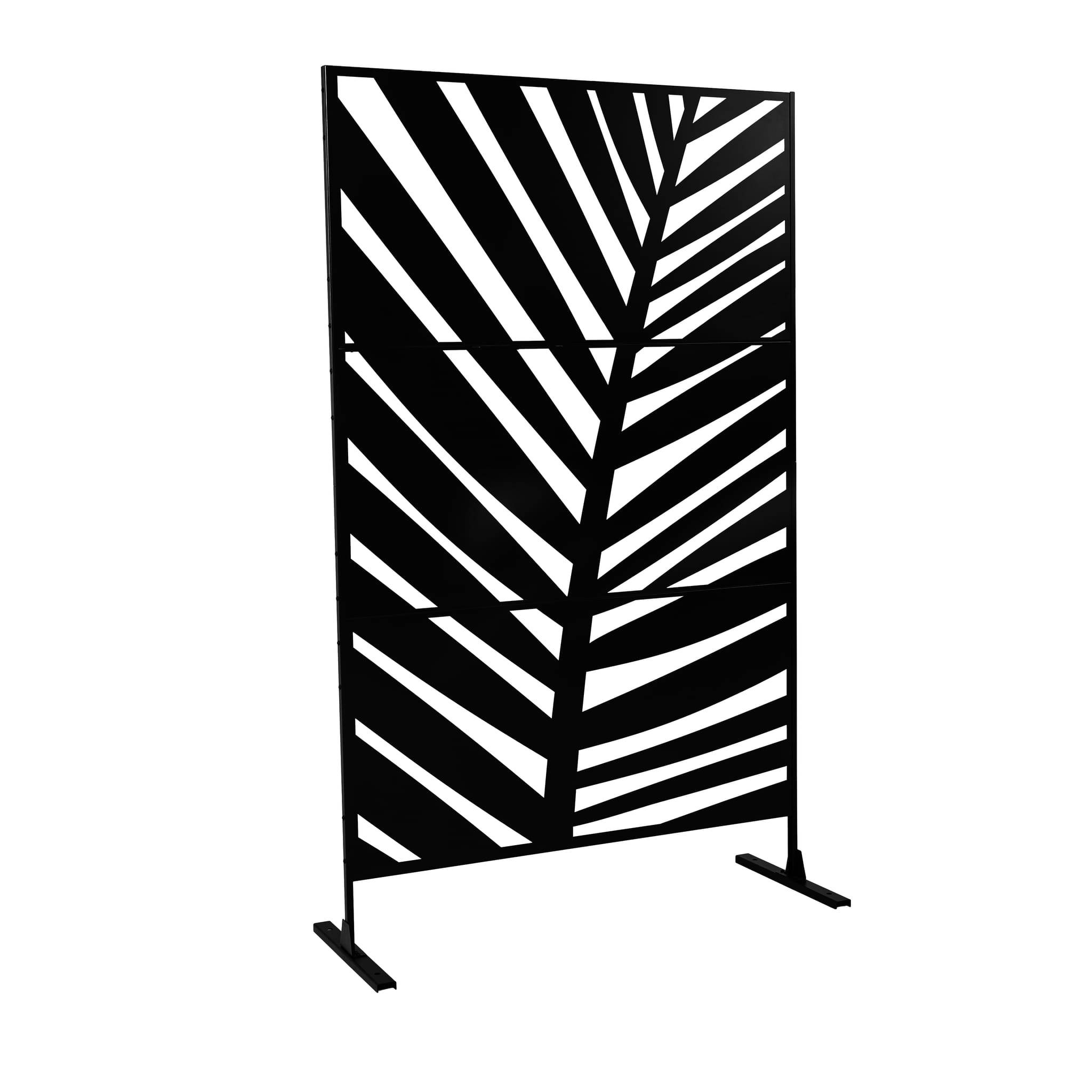 Ecloz - Paravent de jardin acier 1,98x1,2m motif florale Flore ECLO