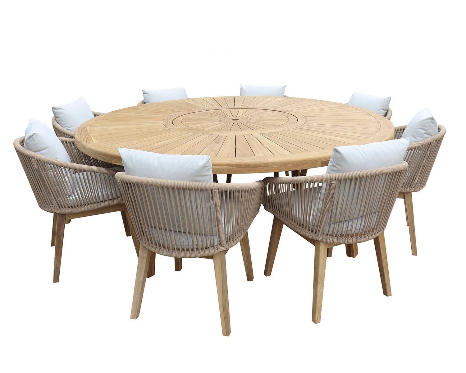 Ecloz - Fauteuil de jardin repas cordage et bois Fiora ECLOZ - Image 7
