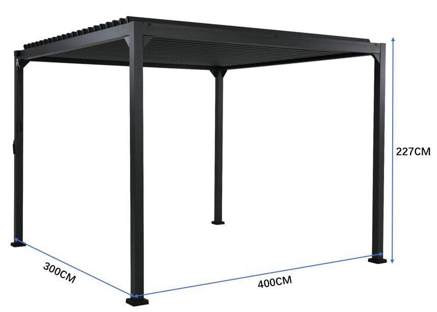 Ecloz - Pergola bioclimatique 3x4m alu acier anthracite ECLOZ - Imagen 2