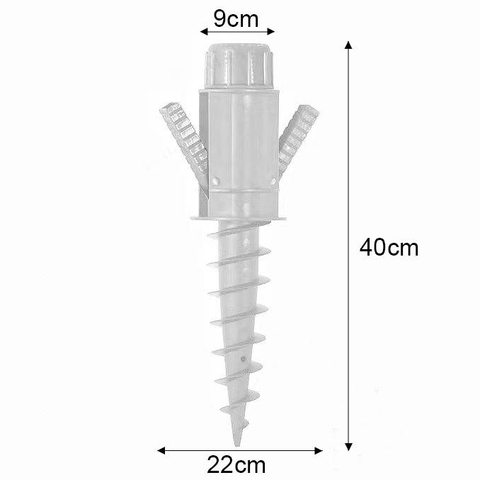 Ecloz - Pied de Parasol Vis 40cm en plastique ECLOZ - Imagen 4