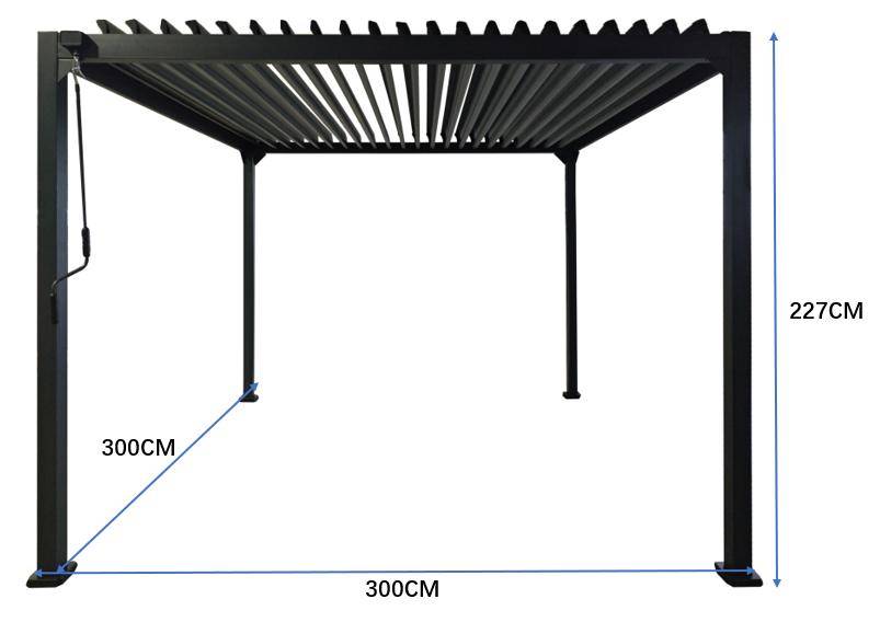 Ecloz - Pergola bioclimatique 3x3m alu acier anthracite ECLOZ - Imagen 2