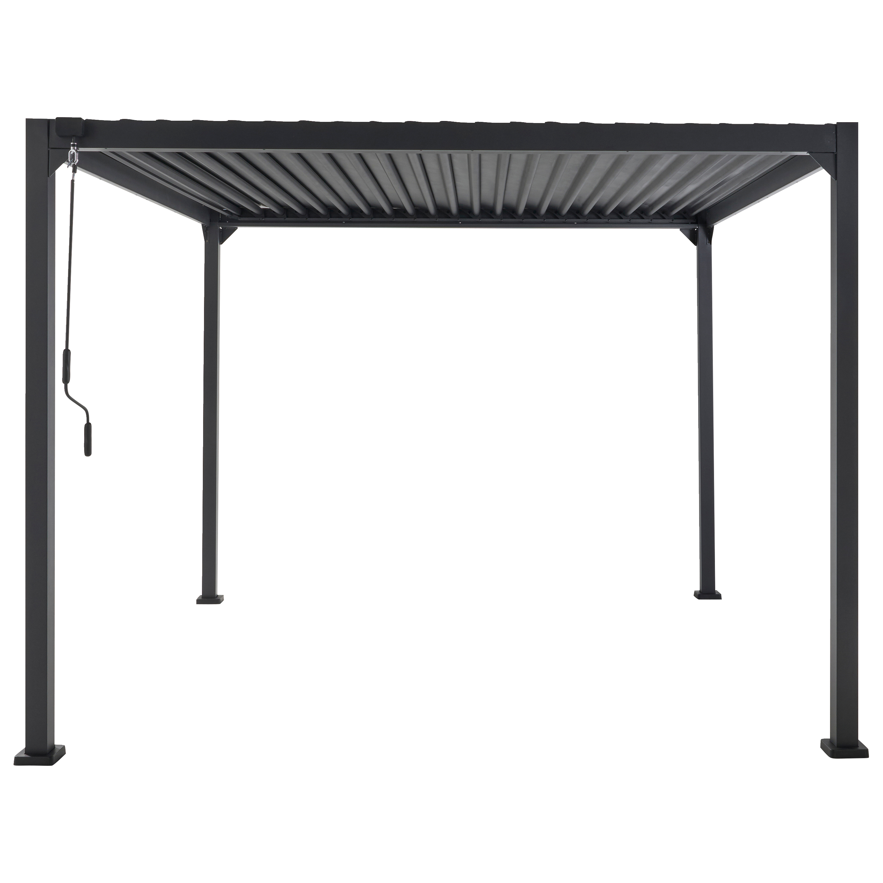 Ecloz - Pergola bioclimatique 3x3m alu acier anthracite ECLOZ - Imagen 5