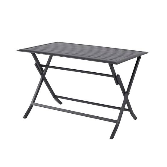 Ecloz - Table de jardin rectangulaire pliante aluminium 4 personnes Ferrand anthracite ECLOZ - Image 1