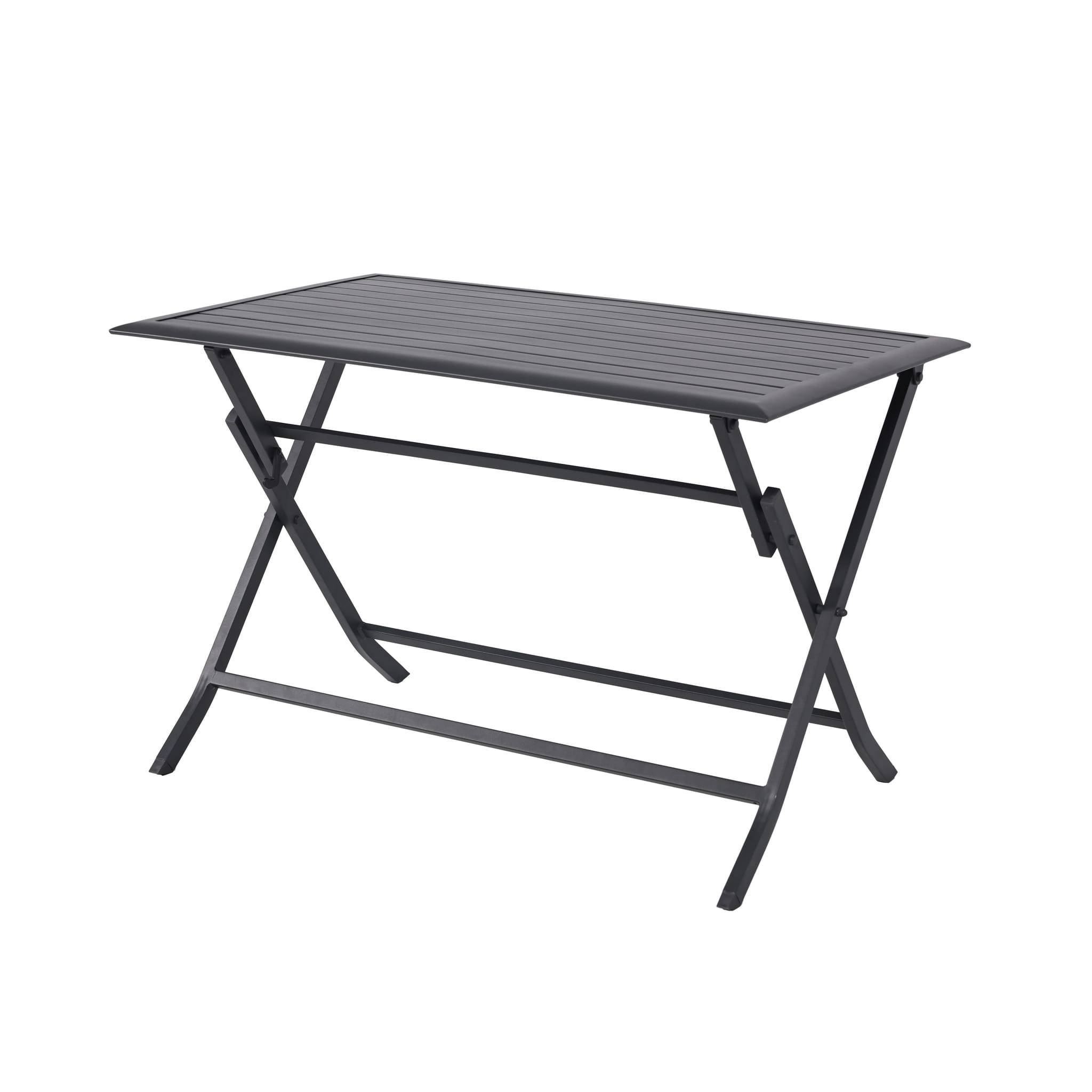 Ecloz - Table de jardin rectangulaire pliante aluminium 4 personnes Ferrand anthracite ECLOZ