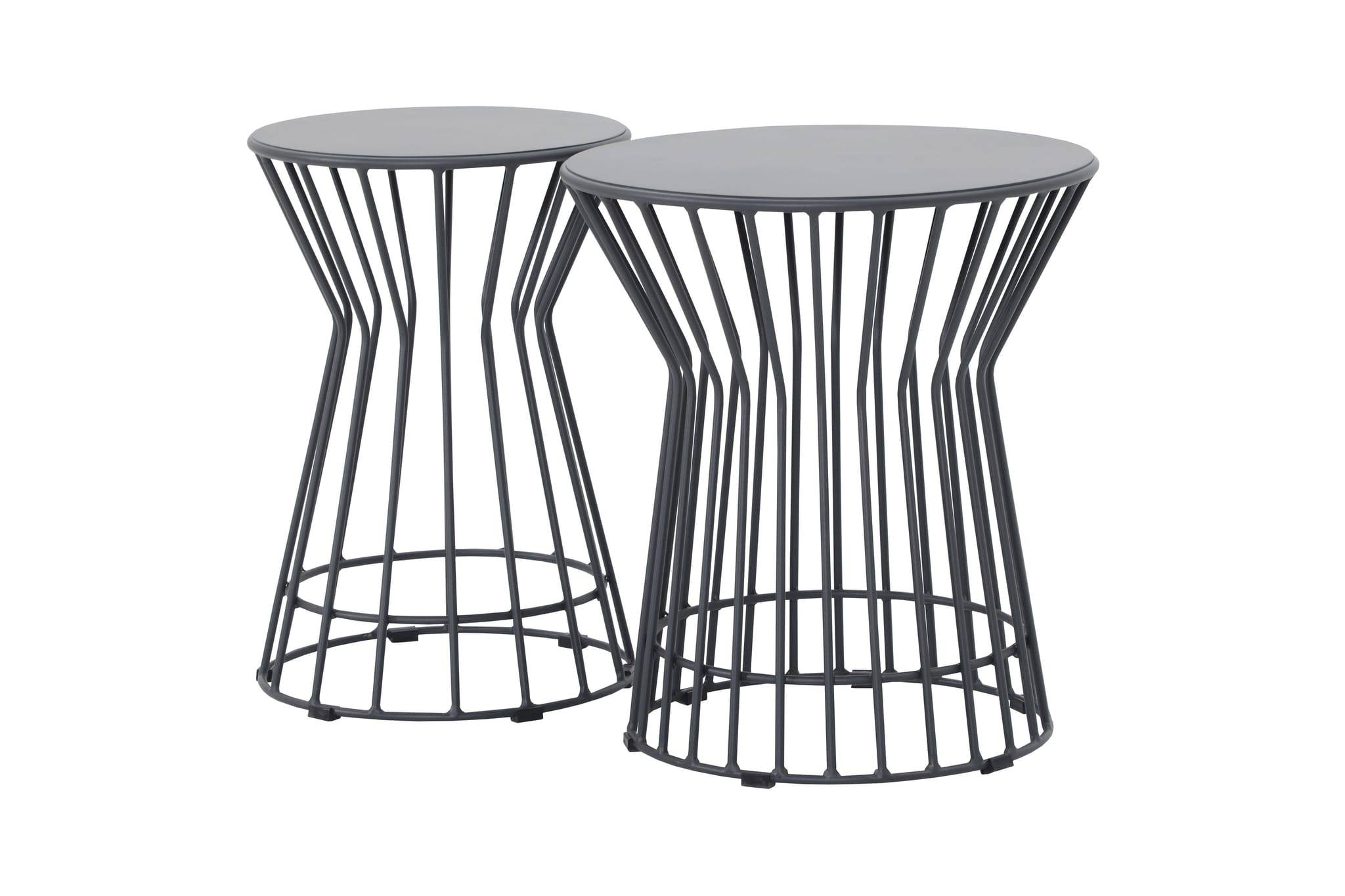 Ecloz - Ensemble 2 tables d'appoint de jardin acier anthracite Francette ECLOZ - Image 3