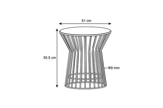 Ecloz - Ensemble 2 tables d'appoint de jardin acier anthracite Francette ECLOZ - Image 5