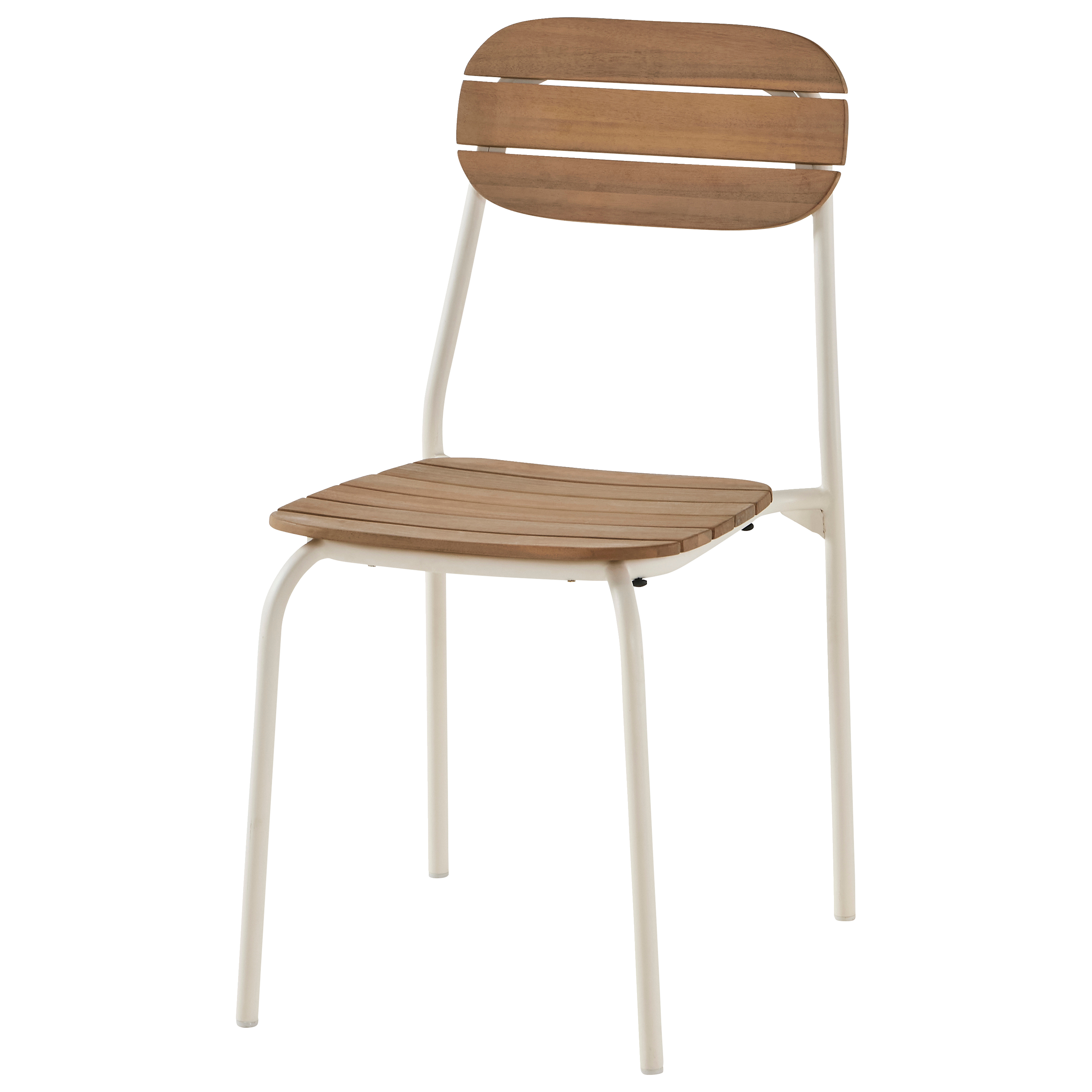 Ecloz - Chaise de jardin acier bois empilable écru Fedora ECLOZ - Image 5