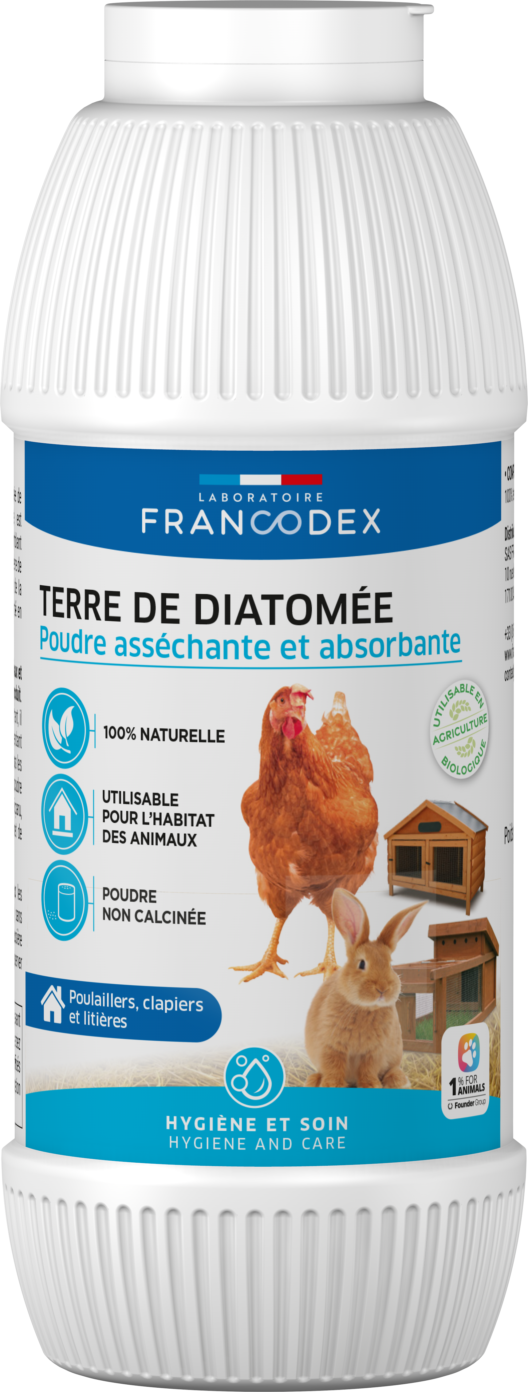 Francodex - Poudre de terre de diatomée basse-cour 450 g - Francodex