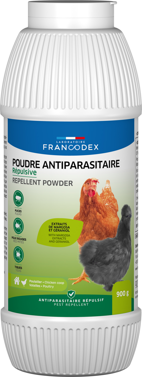 Francodex - Poudre insectifuge volaille 900 g - Francodex