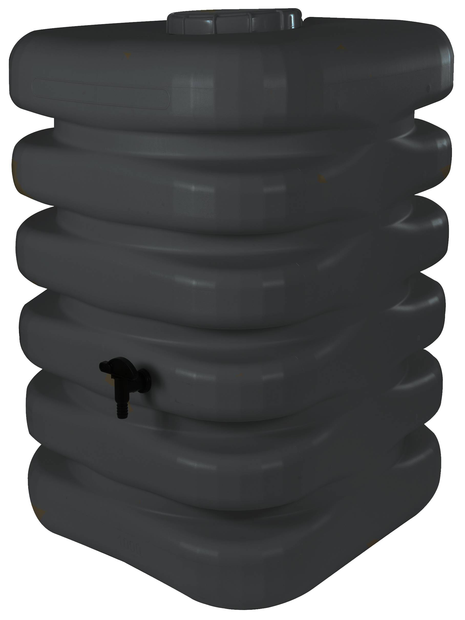 Belli - Récupérateur d'eau de pluie 350L cubique couvercle, robinet et collecteur inclus anthracite - BELLI - Image 1