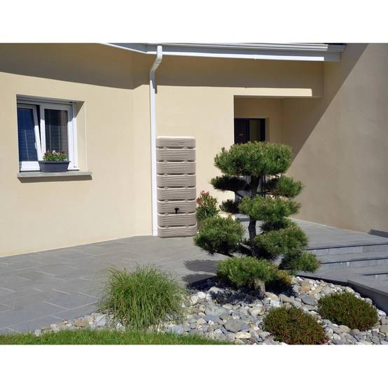 Belli - Récupérateur à eau de pluie 320L couvercle, collecteur et robinet inclus Dune – BELLI - Image 2