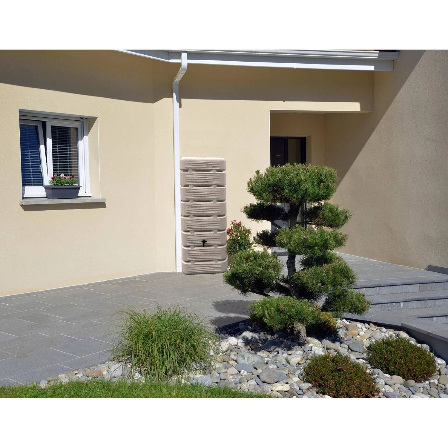 Belli - Récupérateur à eau de pluie 320L couvercle, collecteur et robinet inclus Dune – BELLI - Image 2