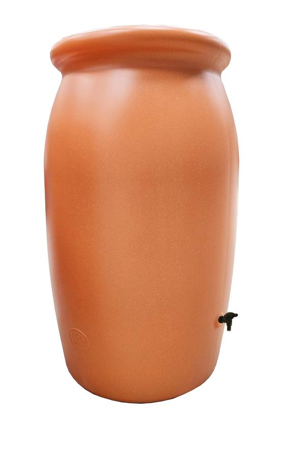 Belli - Récupérateur d'eau de pluie 2000L + robinet, collecteur Jarre Toscan PE coloris terre cuite - BELLI
