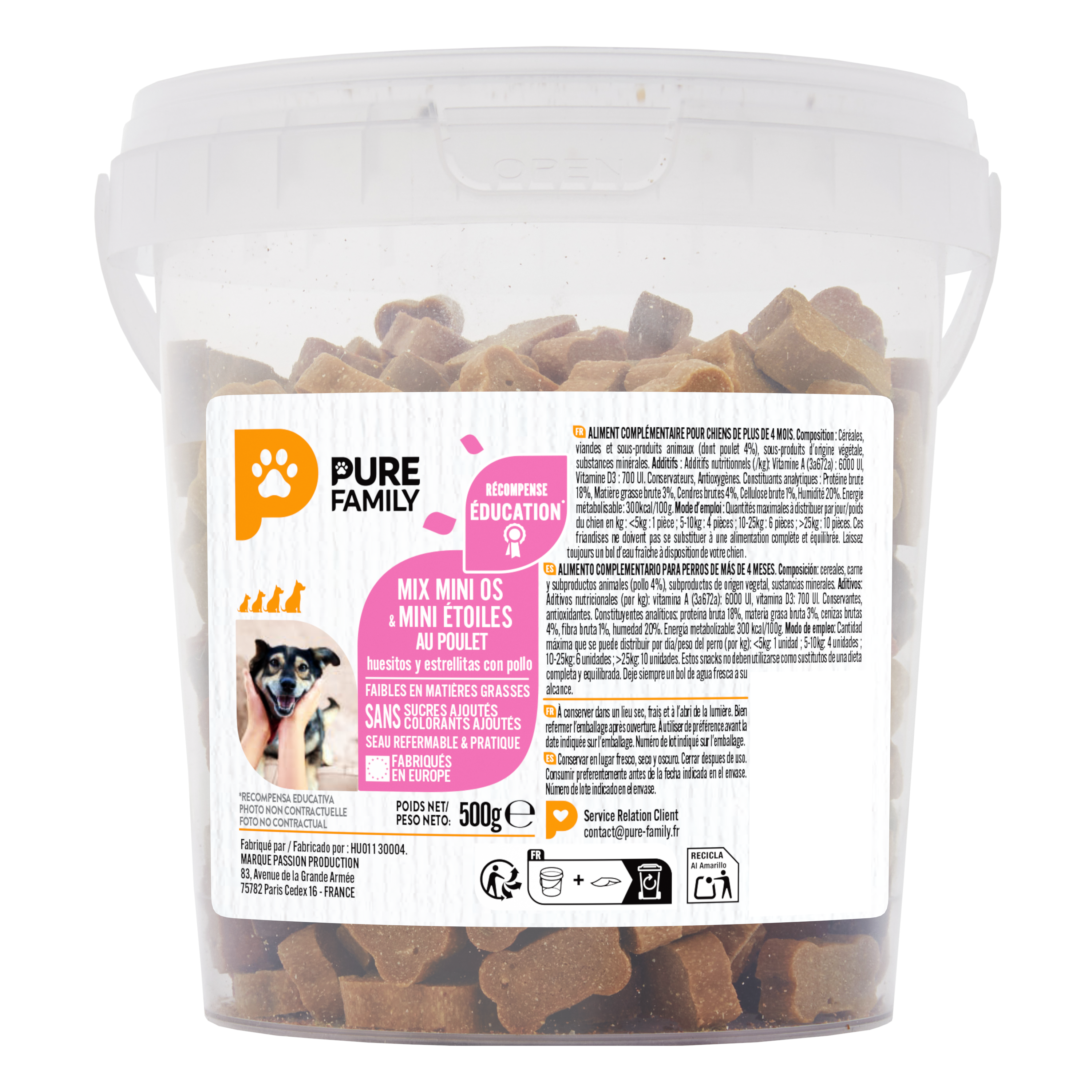 Pure Family - Seau mini os et mini étoiles - 500 g - PURE FAMILY