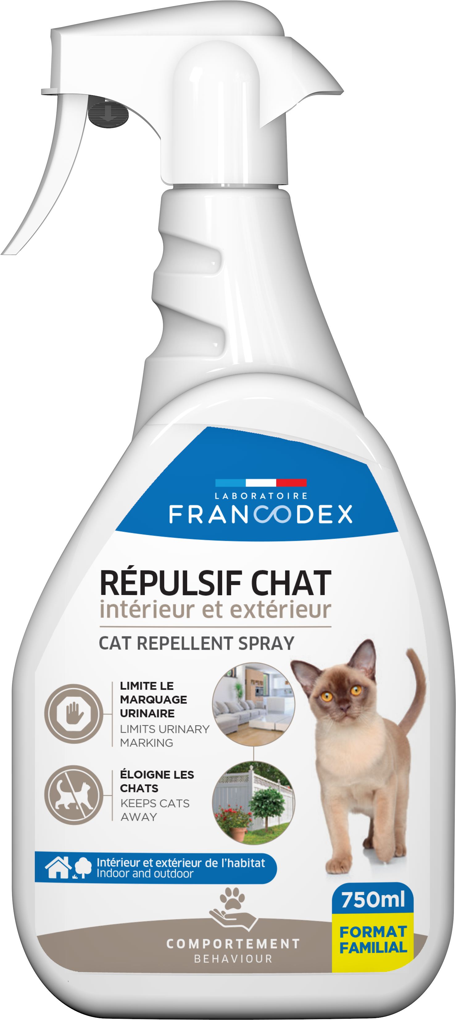 Francodex - REPELENTE INTERIOR Y EXTERIOR GATO 750ML