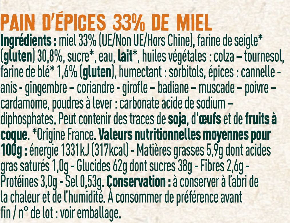 Les Sens du Terroir - Pain d'épices 150 g- Les Sens du Terroir - Imagen 2