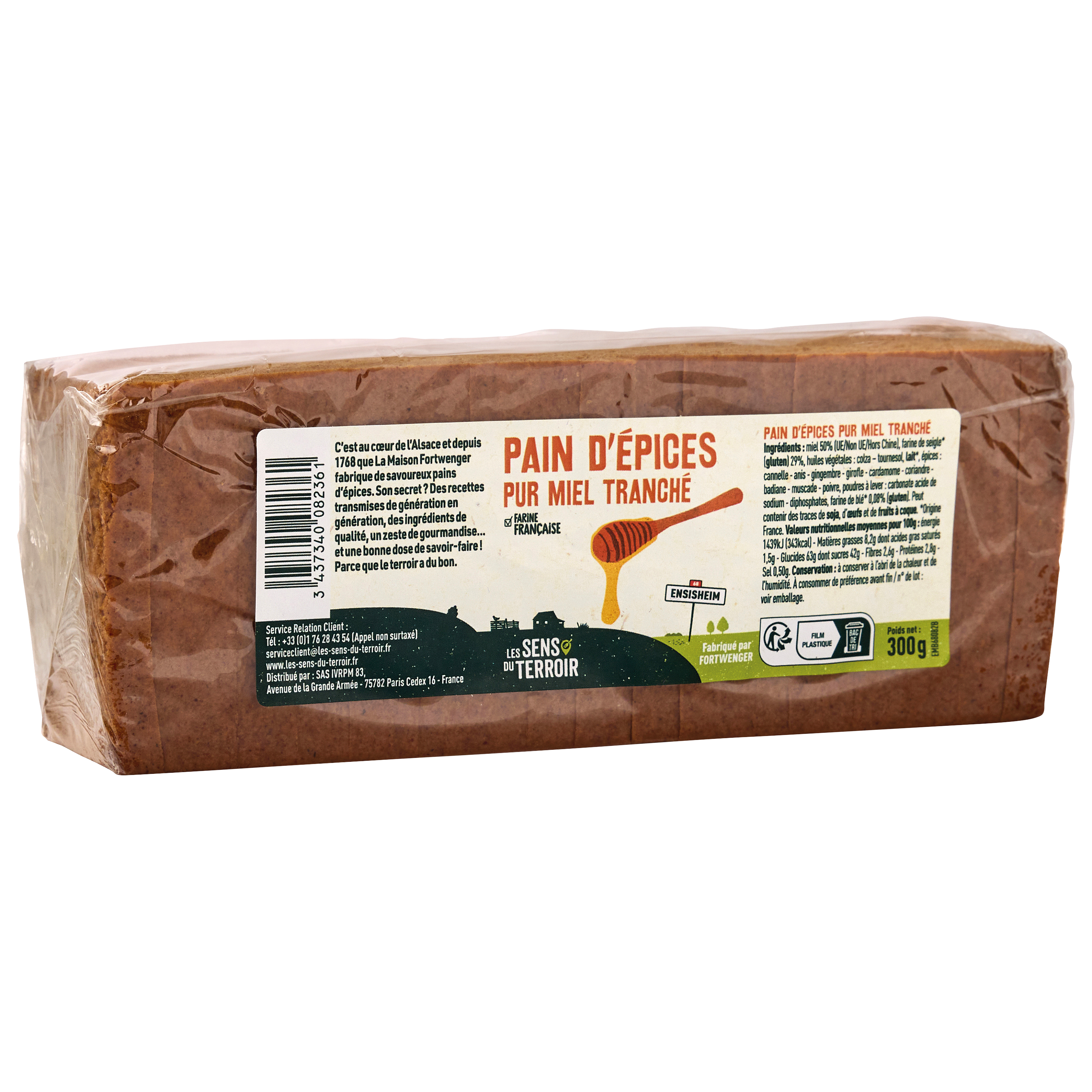 Les Sens du Terroir - Pain d'épices tranché 300 g - Les Sens du Terroir