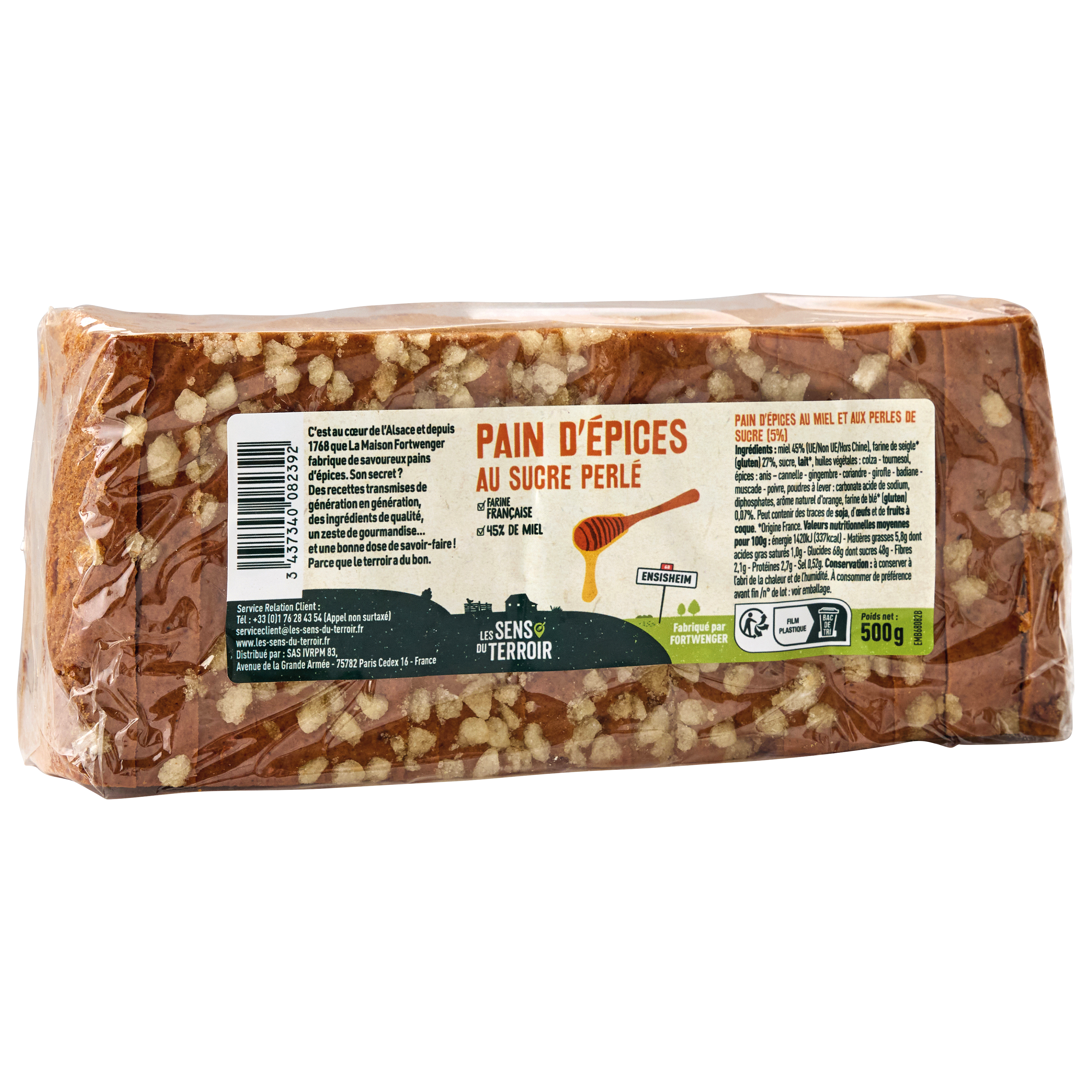 Les Sens du Terroir - Pain d'épices au sucre perlé 500 g - Les Sens du Terroir - Imagen 1