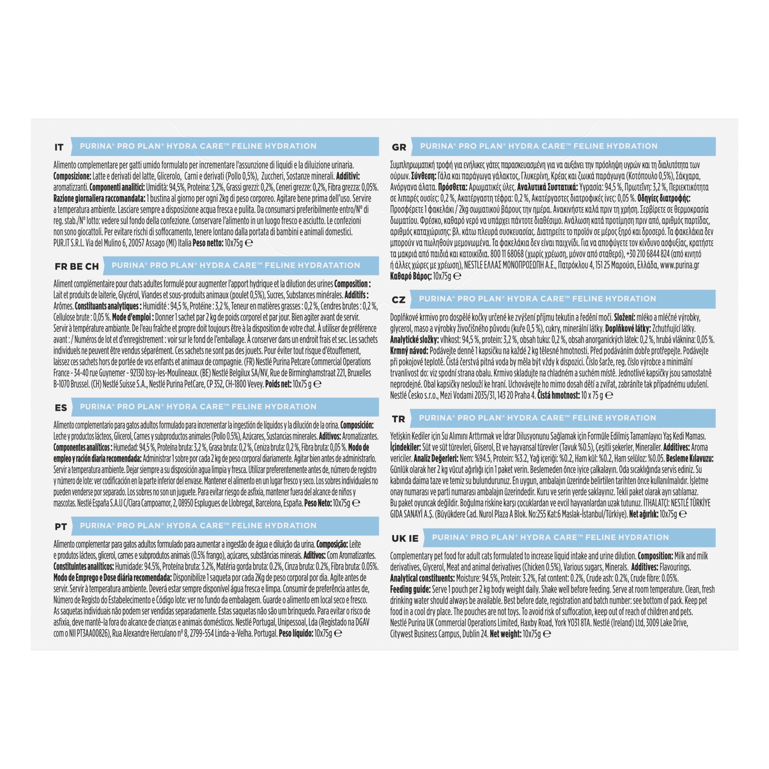 Purina Pro Plan - Pro Plan Hydra Care Hydration Supplement au goût de poulet Pour chat - 10x75g - Image 3