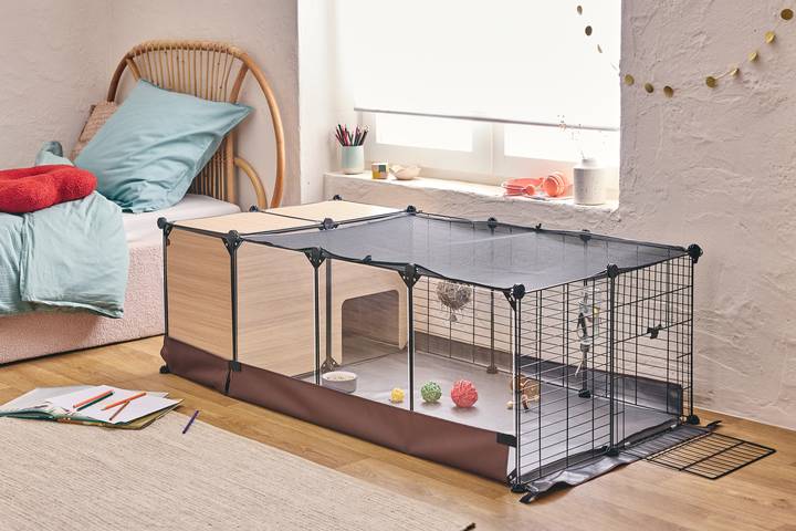 Pure Family - Zen Parc - Filet anti-saut pour enclos modulable lapin nain et cochon d'Inde - PURE FAMILY - Image 5