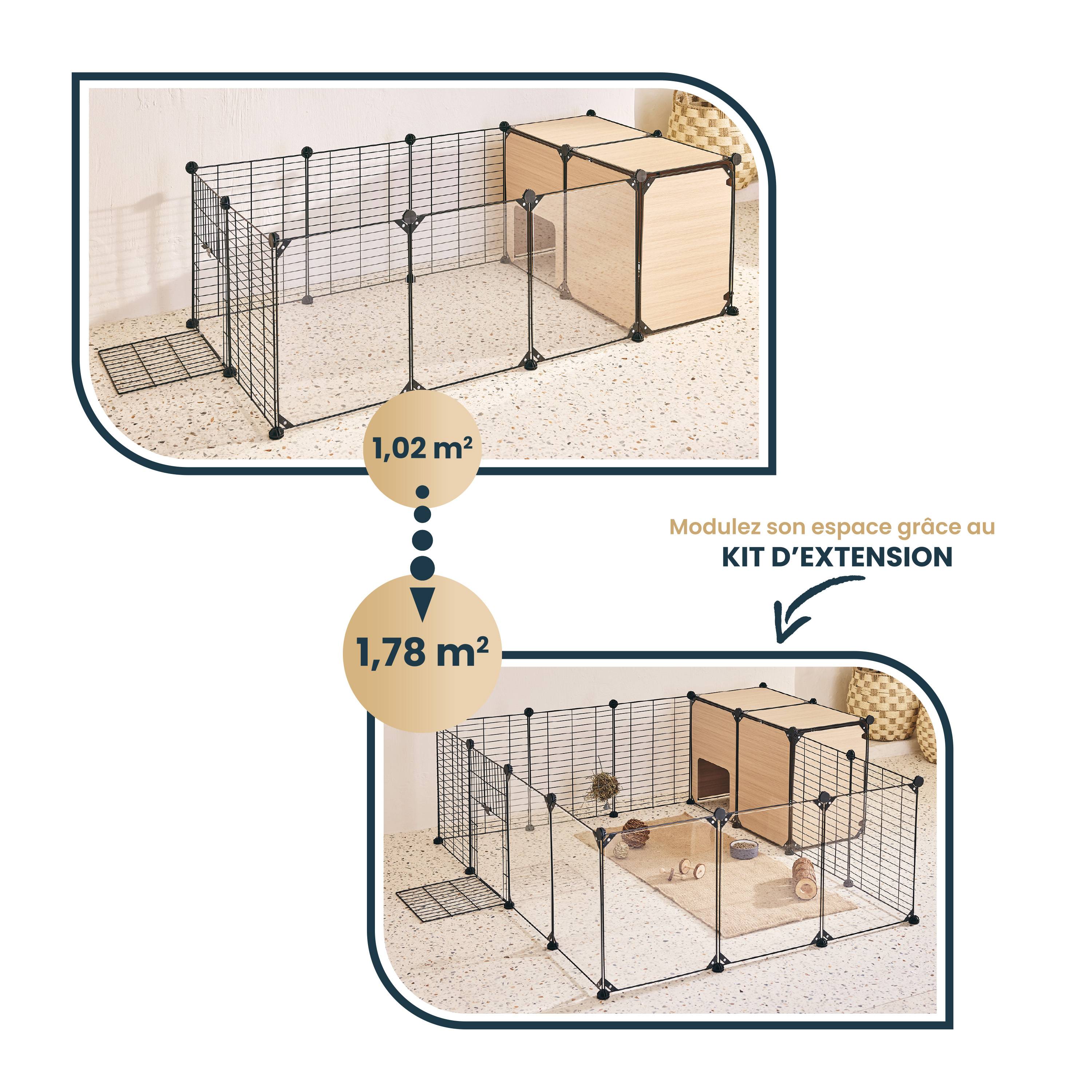 Pure Family - Zen Parc - Kit d'extension pour enclos modulable lapin nain et cochon d'Inde - PURE FAMILY - Image 2