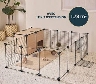Pure Family - Zen Parc - Kit d'extension pour enclos modulable lapin nain et cochon d'Inde - PURE FAMILY