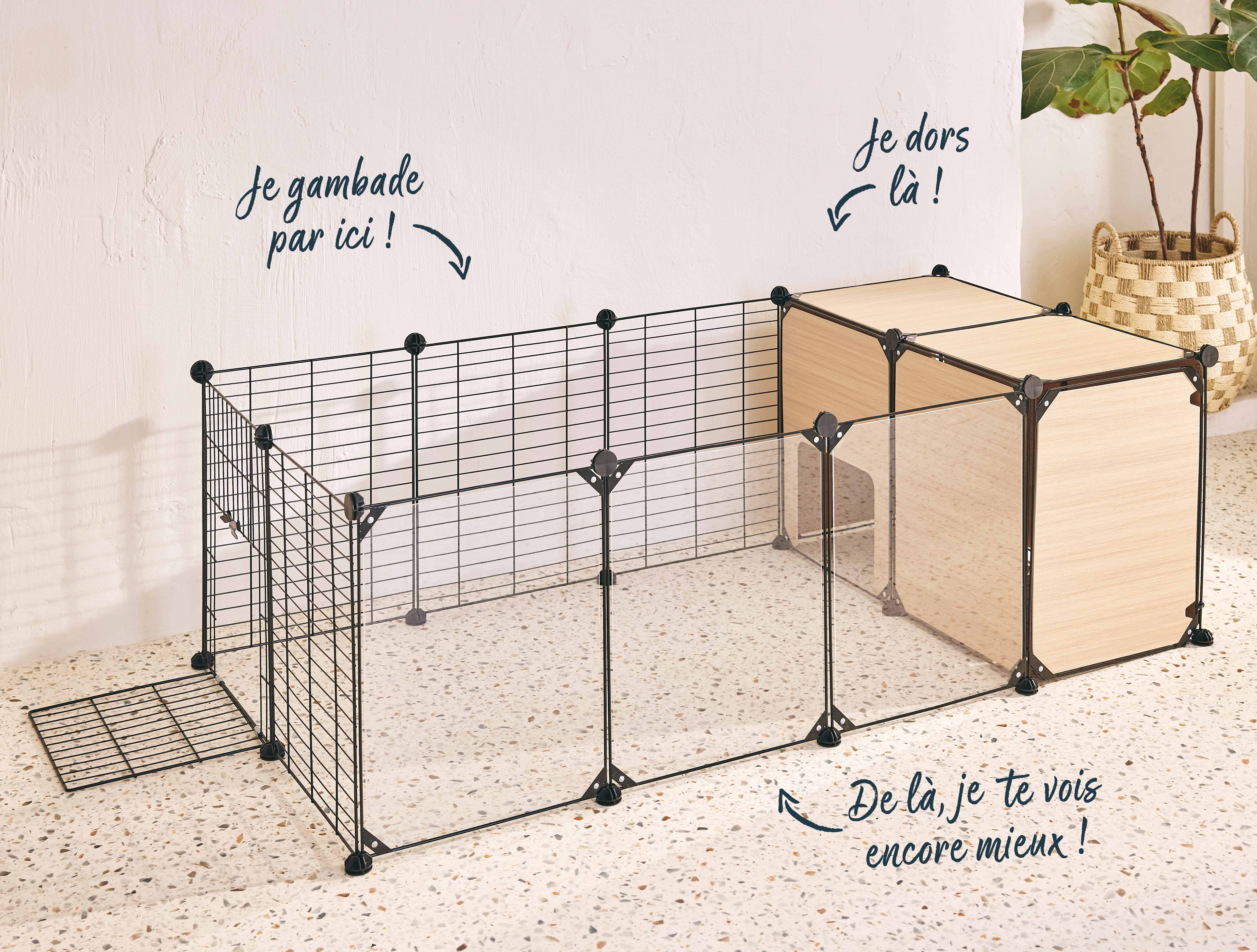 Pure Family - Zen Parc - Enclos modulable lapin nain et cochon d'Inde - PURE FAMILY - Image 6